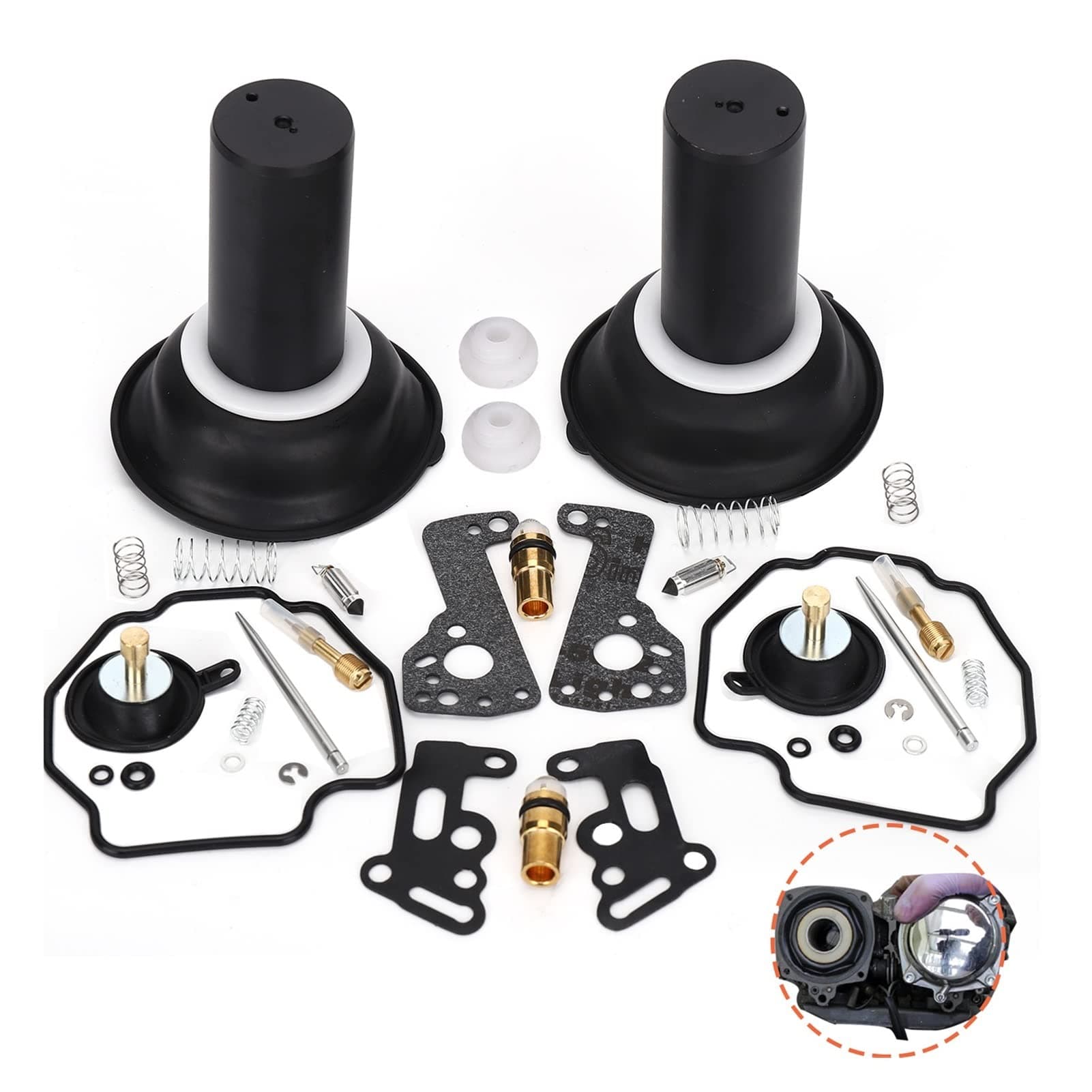 Carburetor Kit Carburetor Kit for Yamaha Virago 535 500 XV535 XV500 XV Carburetor Kit with Piston Shut-off Float Needle Parts