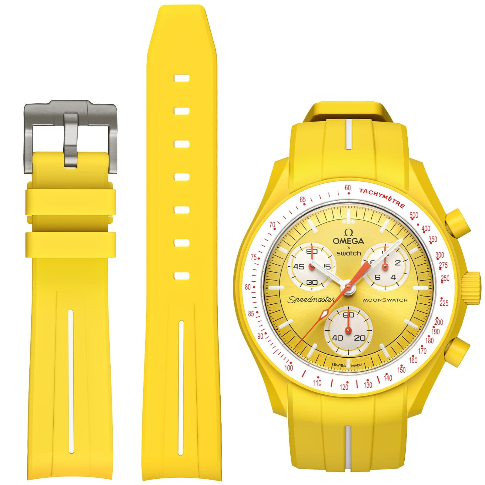 Strap for Omega x Swatch MoonSwatch/Rolex Watch/SEIKO Watch 20mm,Silicone Replacement Strap for Omega X Swatch Moonswatch Speedmaster Watch No Gap