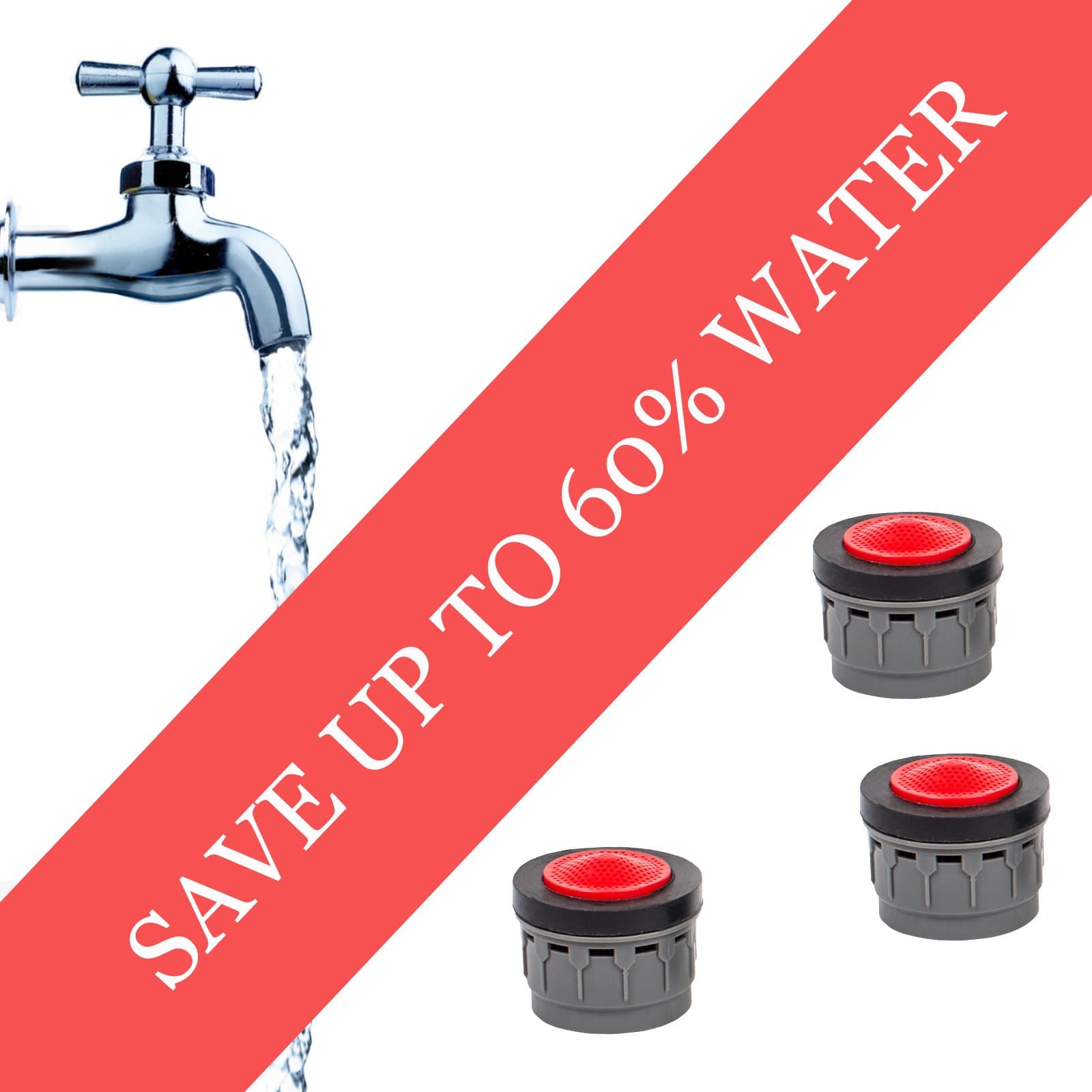 Water Saving Flow Restrictor Faucet Replacement Aerator 3 pcs