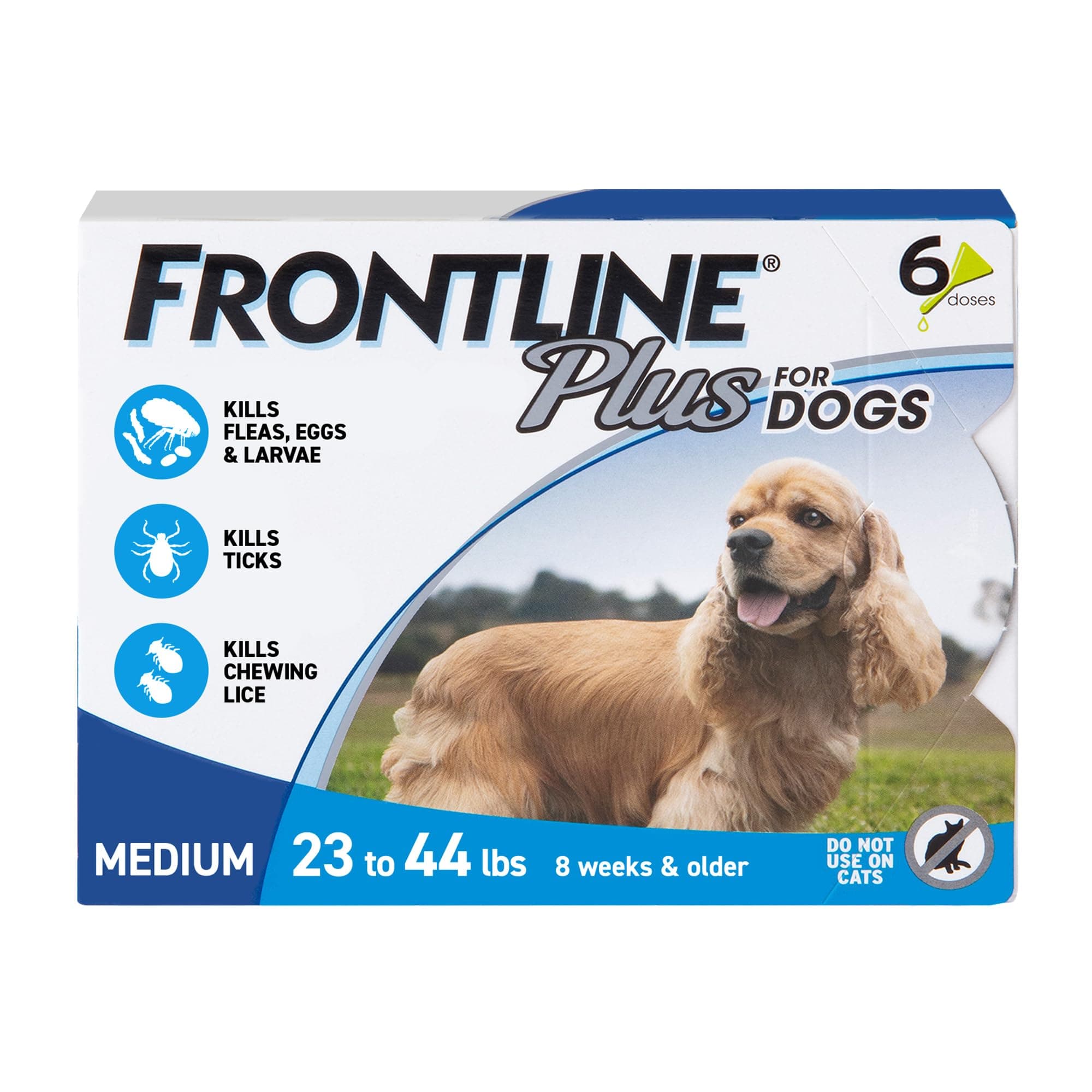 Merial Frontline Plus Flea and Tick Control for Dogs and Puppies 23 to 44-Pound/6-Pack AD
