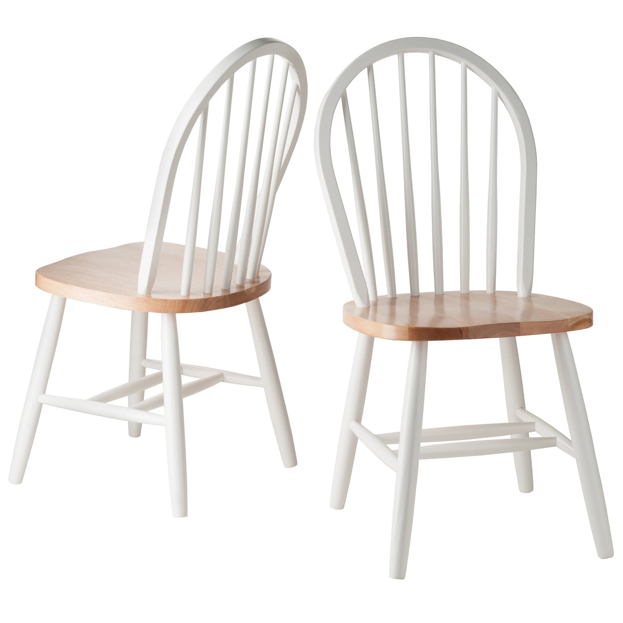 Winsome Wood Assembled 36-Inch Windsor Chairs with Curved legs