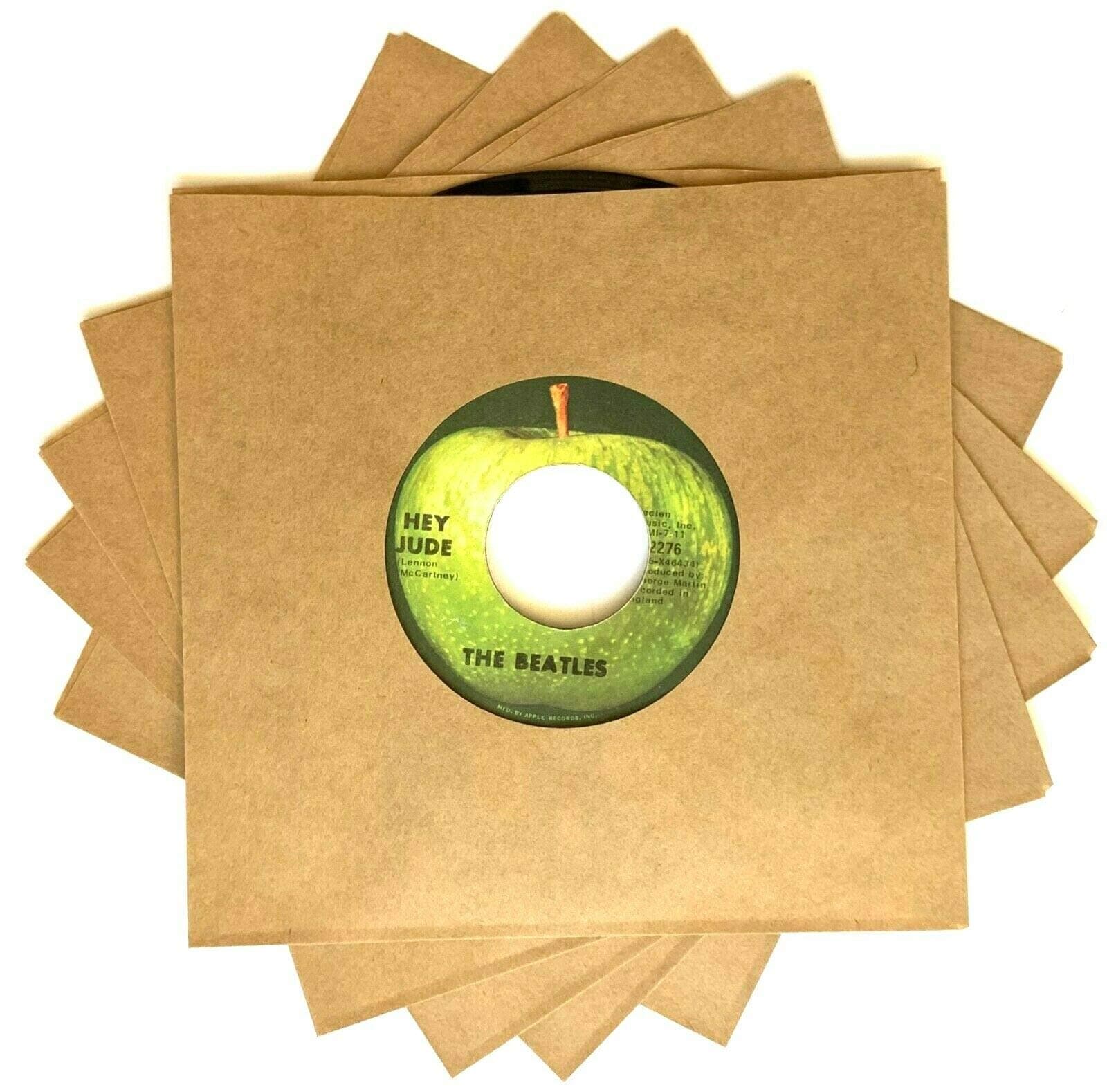 100-pack of Brown Kraft Paper Record Sleeves 45rpm 7-inch Vinyl Singles 45 RPM 45s 7-in. Blank Jukebox/Juke Box Picture Sleeves