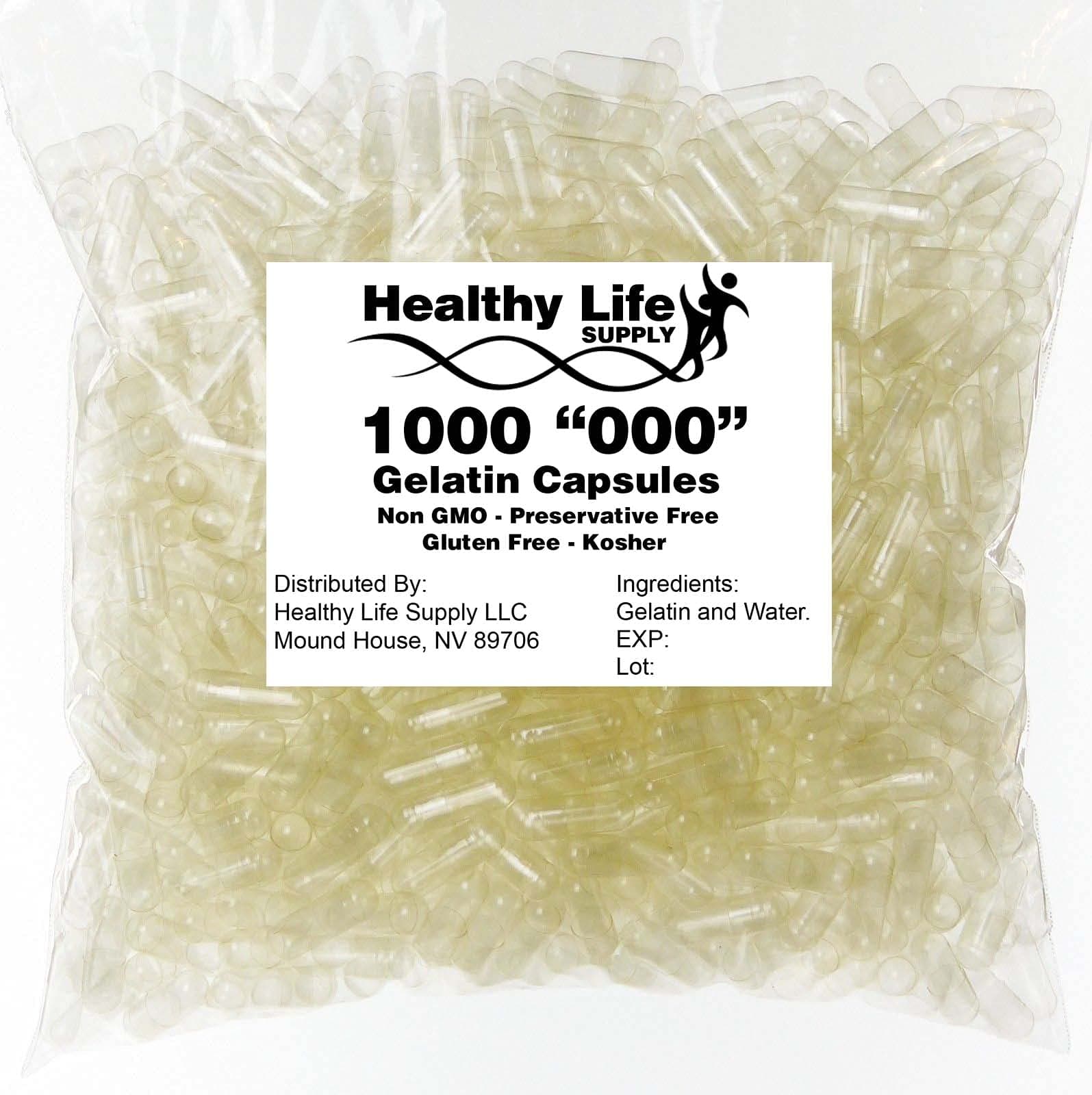 empty gelatin capsules - 1000 size"000" bulk wholesale