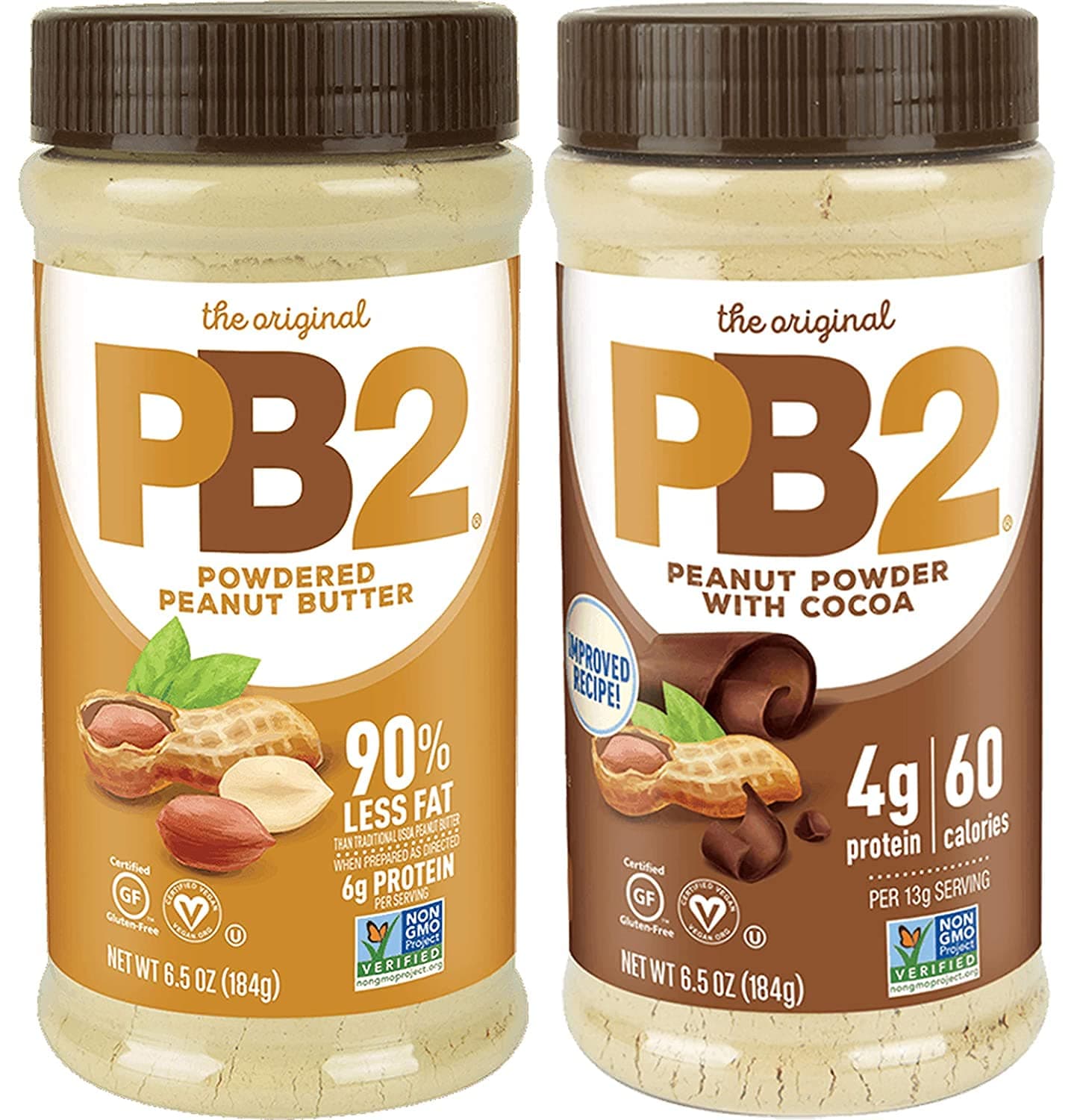 PB2 Bell Plantation Powdered Peanut Butter and with Premium Chocolate, 6.5 Ounce (Pack of 2)