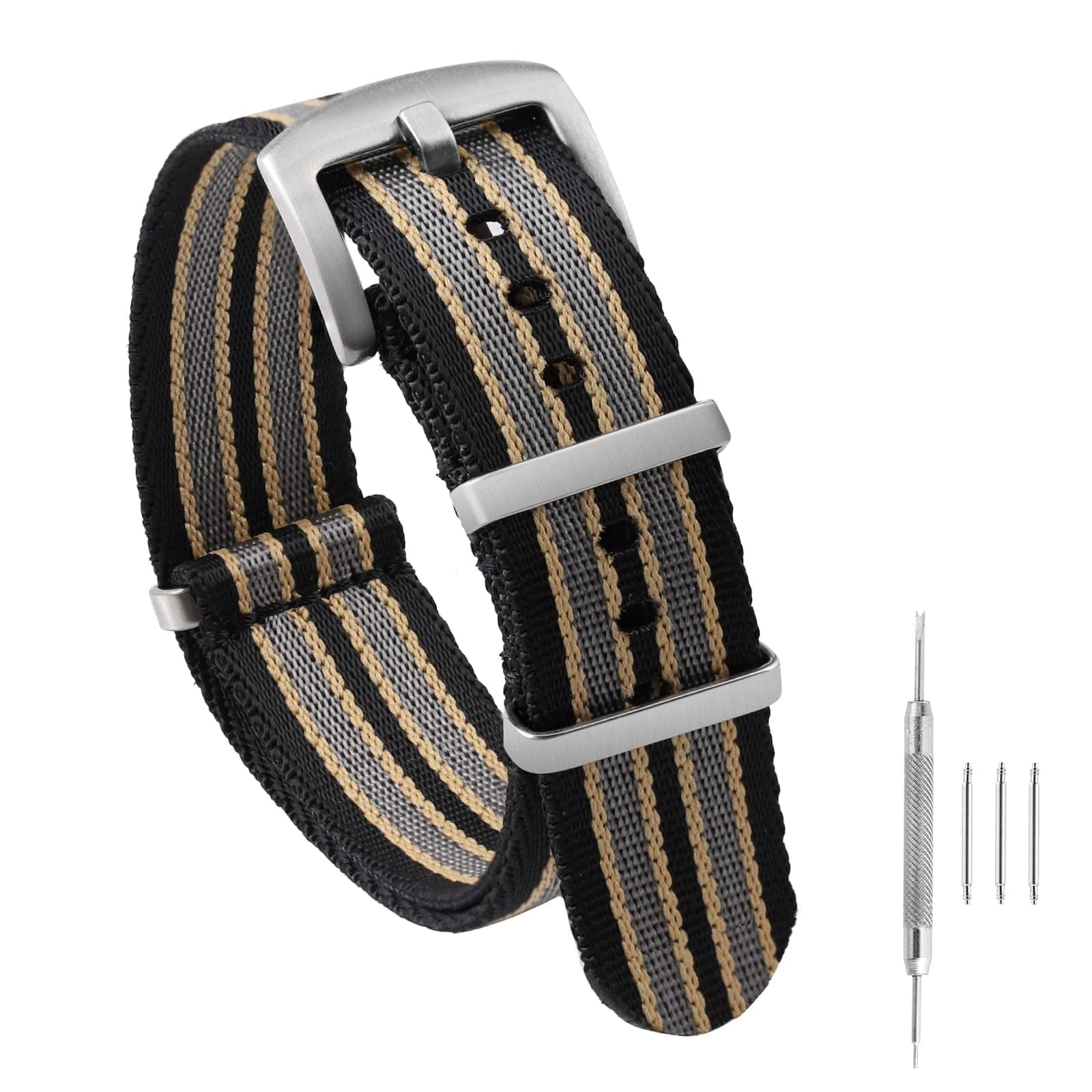 Nylon Watch Band 18mm, 20mm, 22mm, Multicolor, for Men and Women
