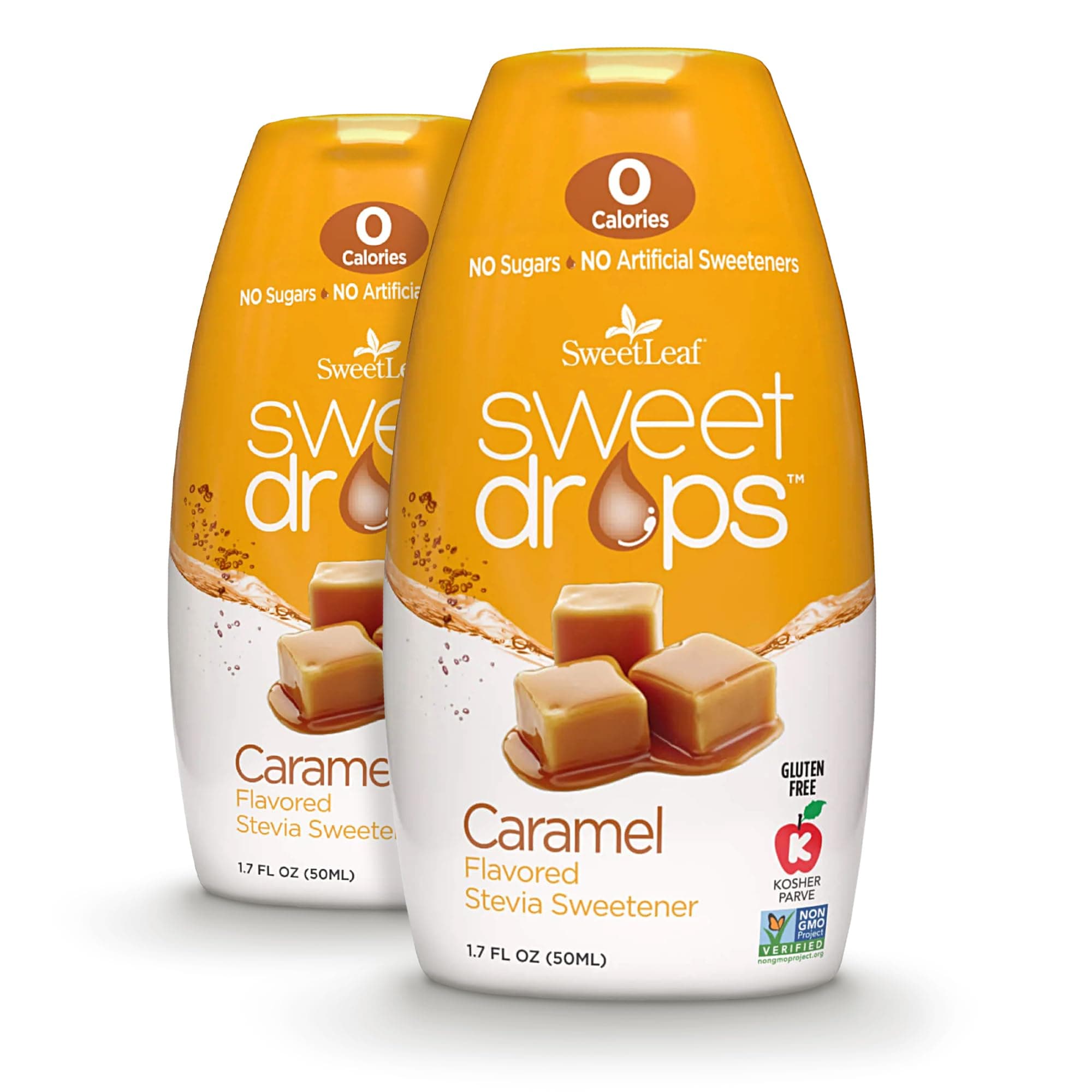 SweetLeaf Sweet Drops Liquid Stevia Sweetener (Caramel, Pack of 2)