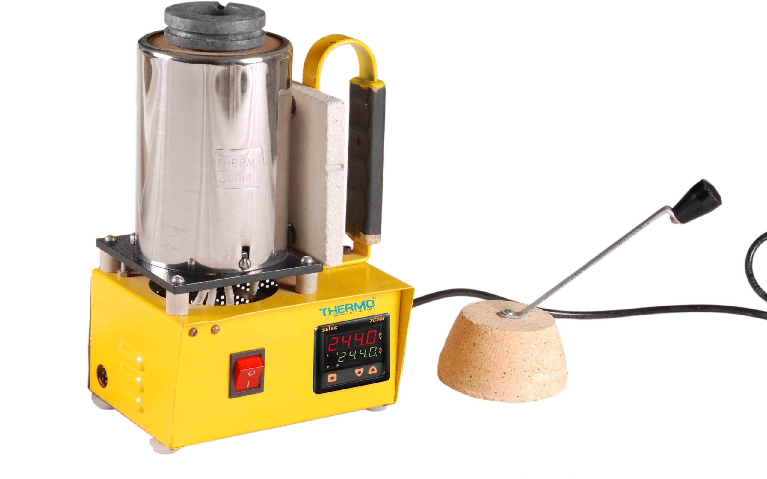 Thermo Handy Microprocessor Based Pid Temperature Controlled Metal Melting Furnace 1kg(Gold) Capacity Max. Temperature 1200 C Can Used To Melt Gold,Silver,Brass,Led,Non-Ferrous & Lab Testing Materials