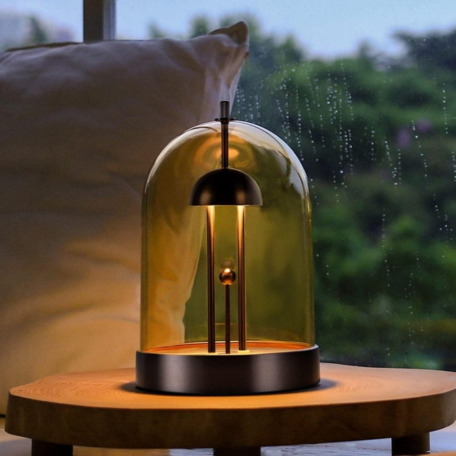 Tubicen LED Cordless Battery Operated Table Lamp, 4000mAh USB Rechargeable Bedside Table Lamp, 4 Levels Touch Dimmable Desk Night Light for Bedroom Nightstand Home Restaurant, DIY Removable Shade