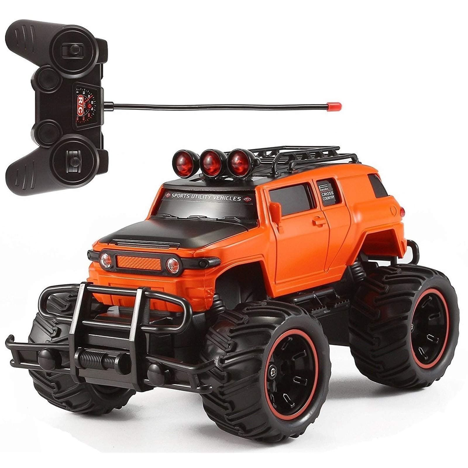 R/C Monster Truck Toy Remote Control RTR Electric Vehicle Off-Road Race Car (1:20 Scale Orange)