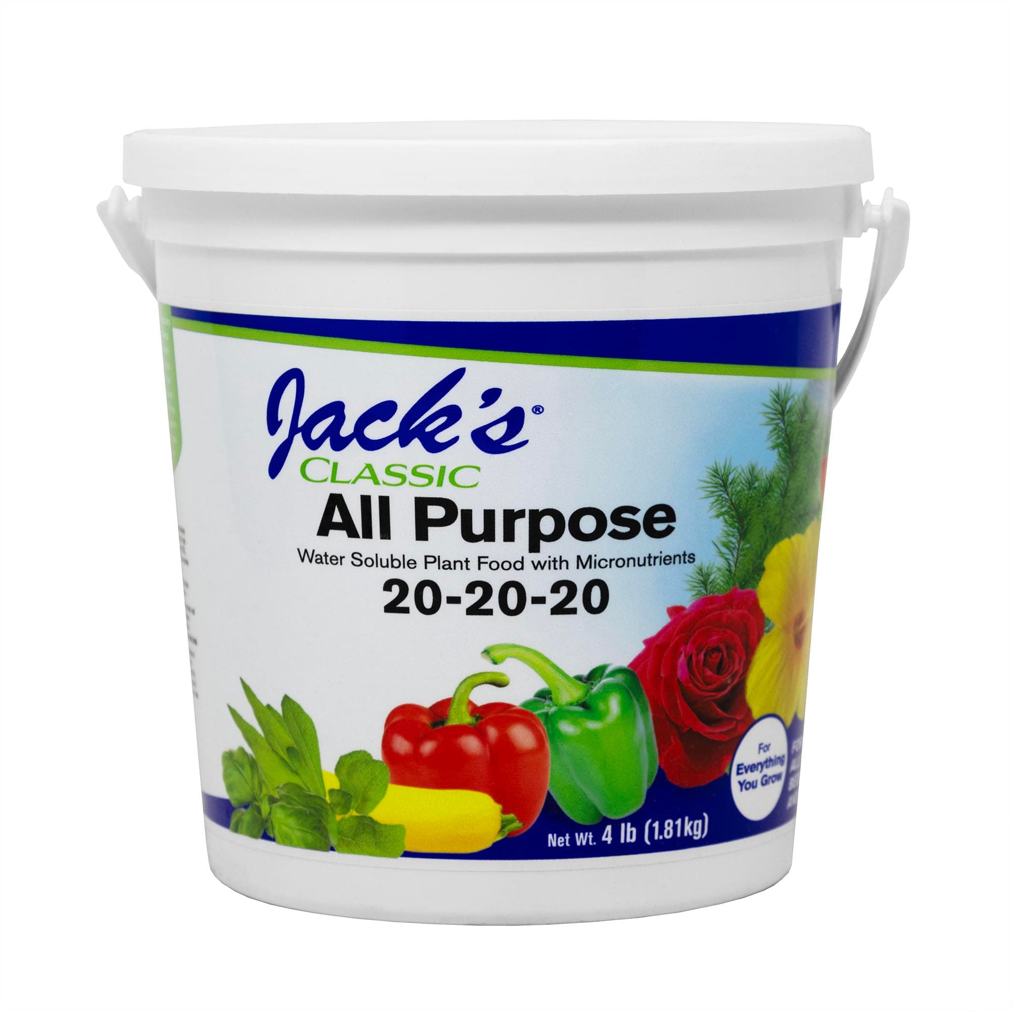 20-20-20 All Purpose Water-Soluble Fertilizer with Micronutrients to Provide General Growth on All Plants, 4lbs