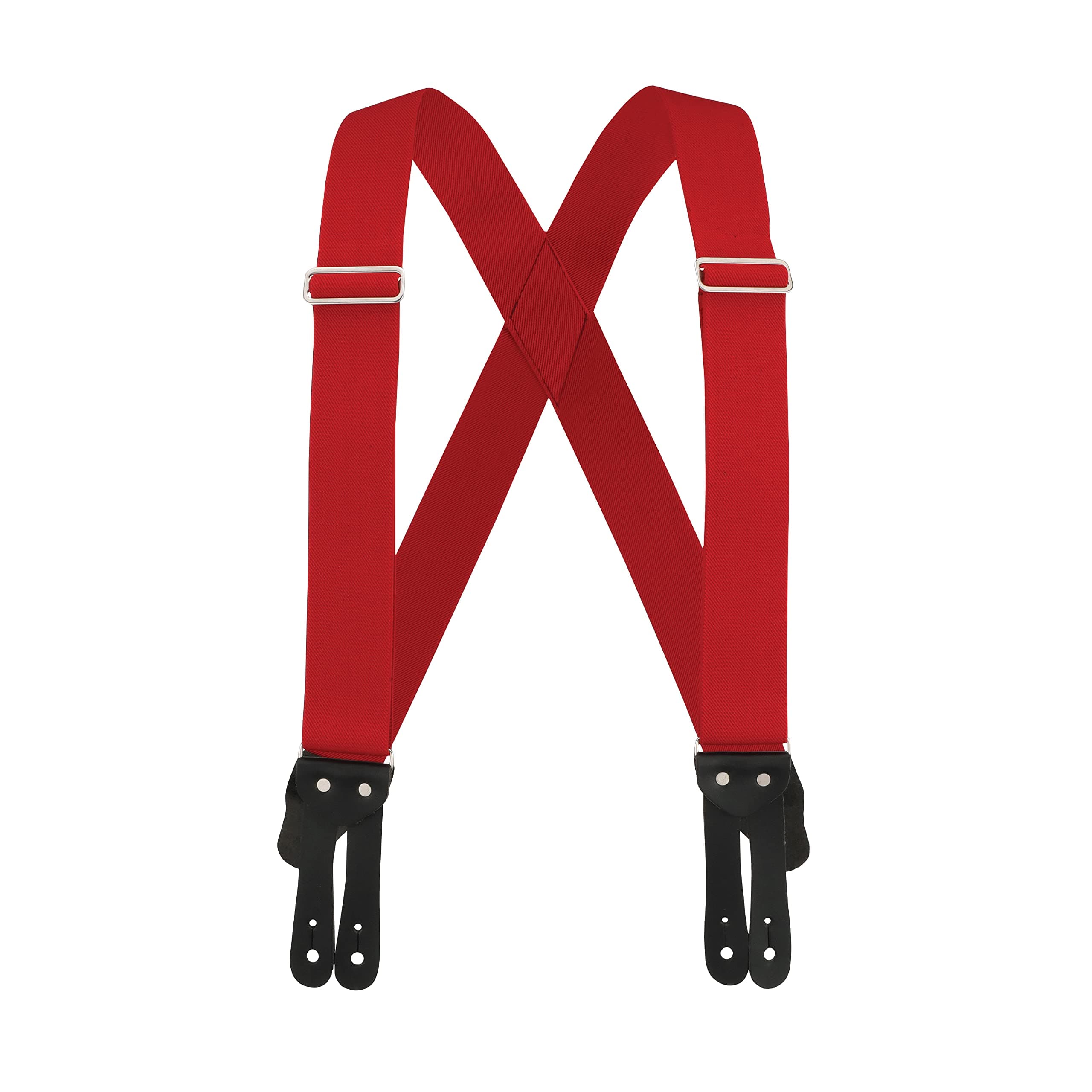 WK-7800X-LEF-BLK, X-Back Button Work Suspenders, 2-inch Adjustable Strap