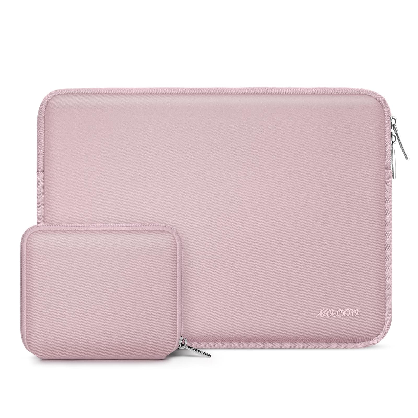 MOSISO Laptop Case 13 inch, 13 inch Laptop Sleeve Bag Compatible with MacBook Air 13 M4 M3 M2 M1 2025-2018 / Pro 13 M2 M1 2025-2016, Neoprene Computer Sleeve Bag with Small Case, Baby Pink