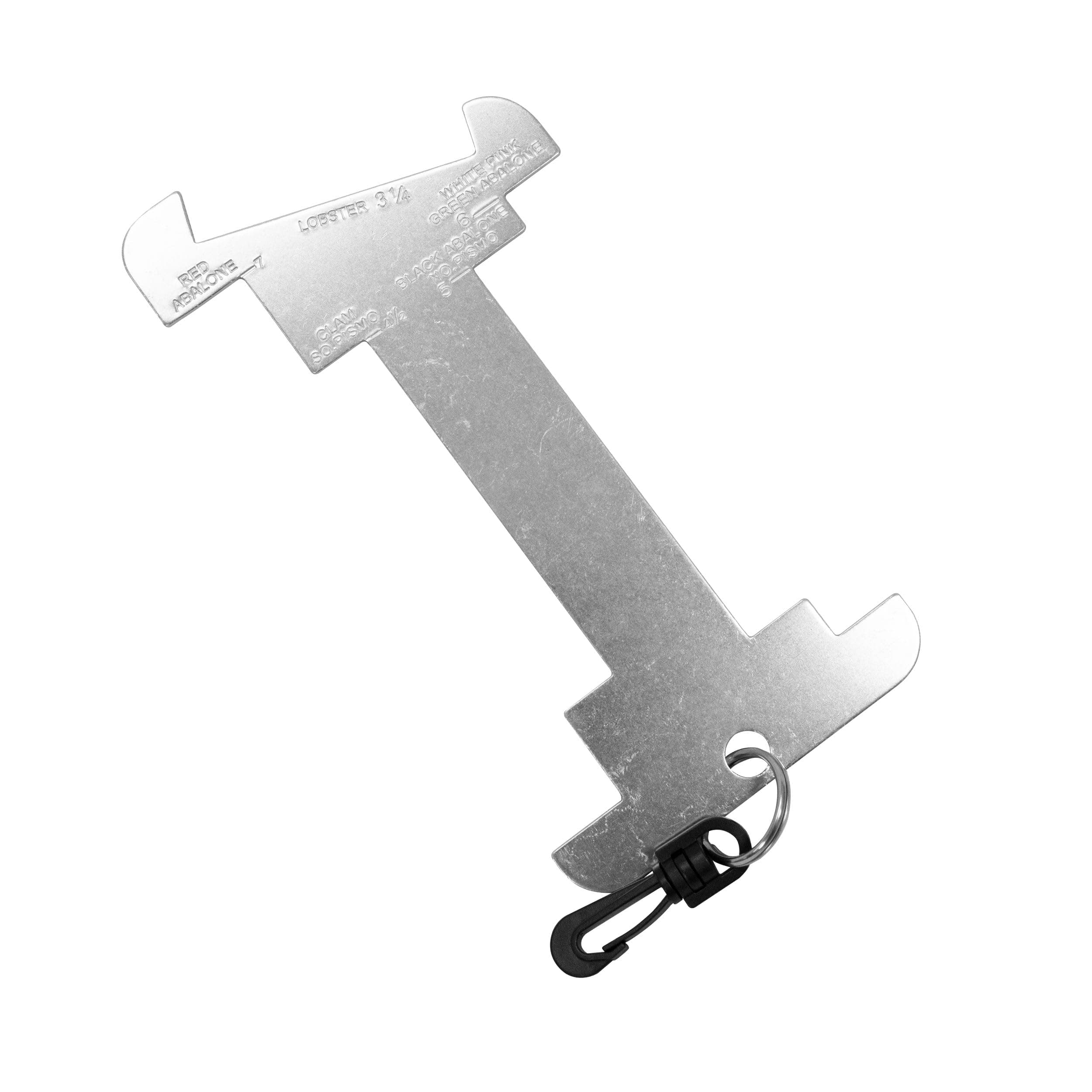 Scuba Choice 9" Aluminum Shellfish Gauge with Clip – Durable & Lightweight Measuring Tool for Abalone, Lobster & Clam, Suitable for Scuba Diving, Spearfishing & Saltwater Fishing