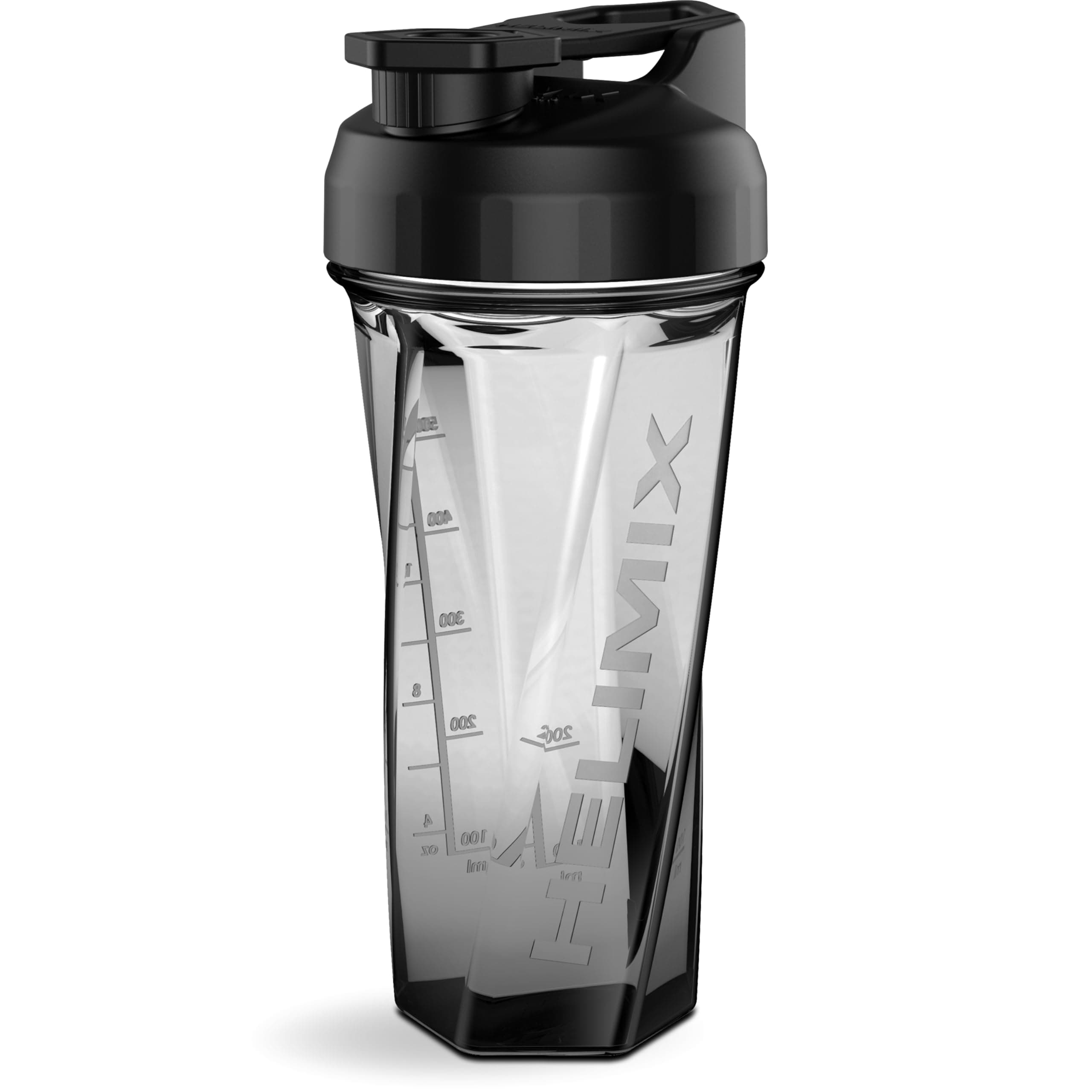 Helimix Vortex Shaker Bottle 28oz | No Blending Ball Needed | Maximize Workouts| Plastic | Grey | 828 ml