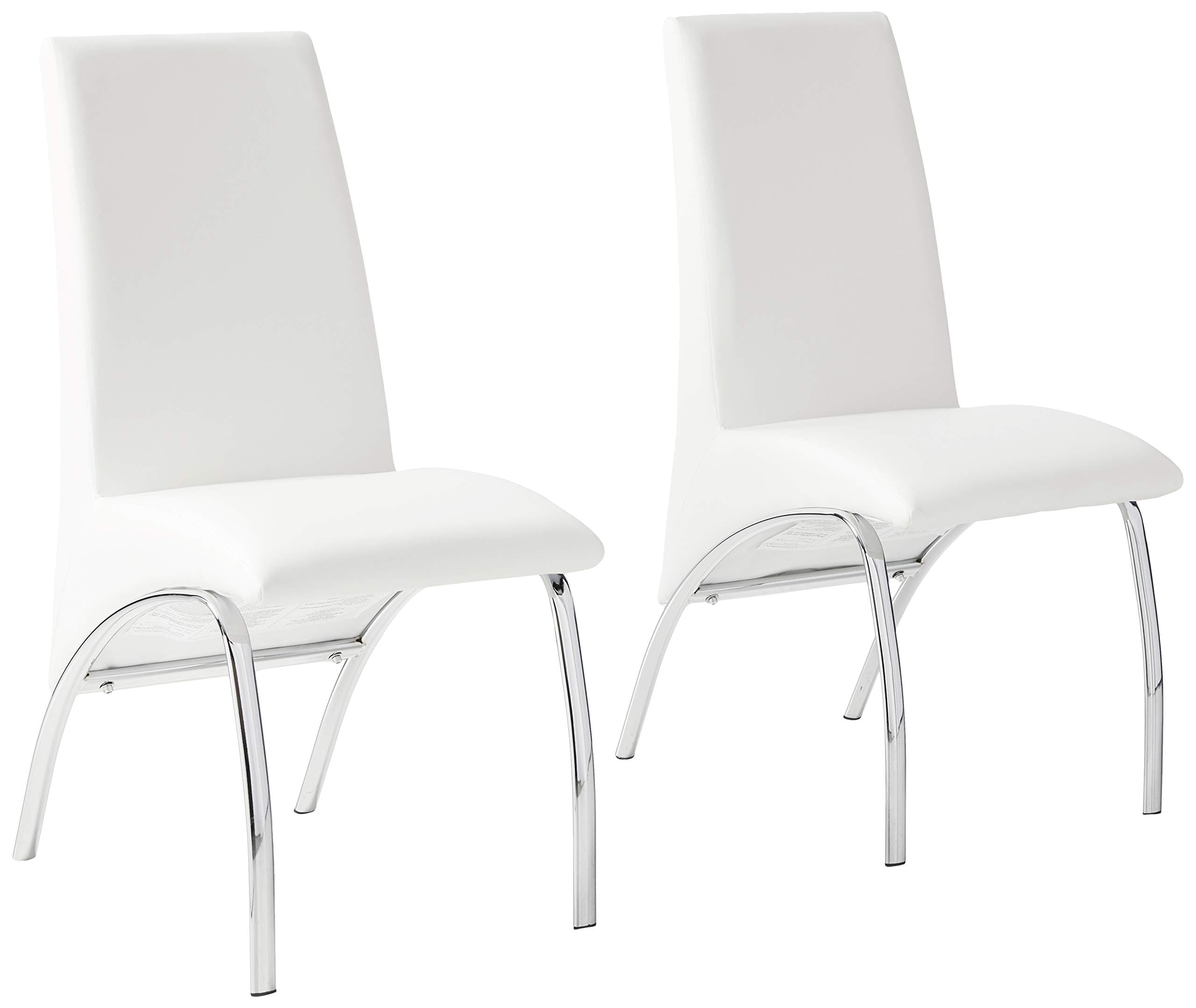 William's Home Furnishing Glenview Side Chair, White