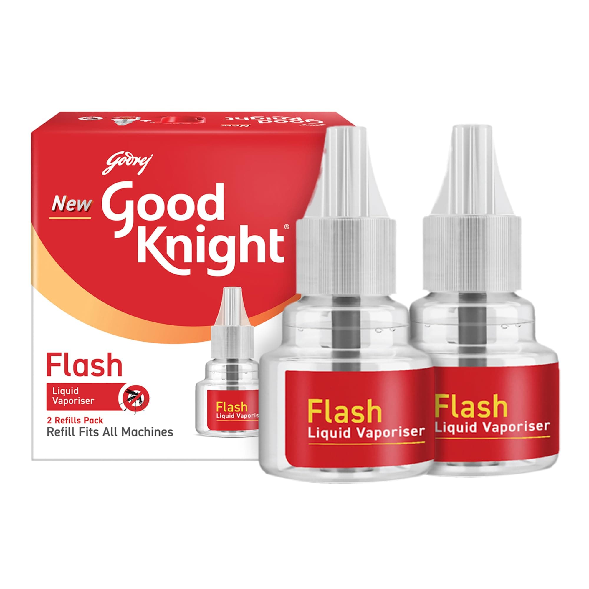 Flash Liquid Vaporiser Pack Of 2 (45ml Each) | 2x Faster Than Before | Mosquito Repellent Refill | India s Most Powerful Liquid Vaporizer