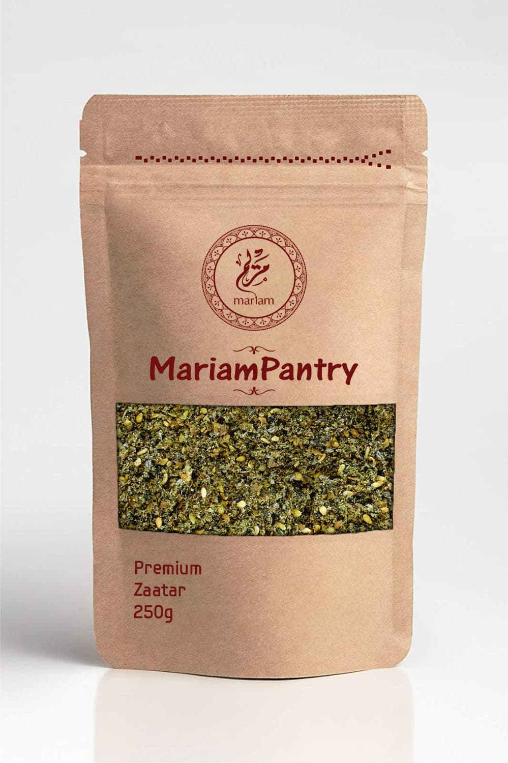 Premium Zaatar Spice Blend 250g - by MariamPantry in Resealable Kraft Bag Pouch