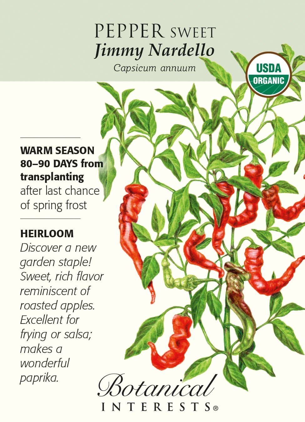 Jimmy Nardello Sweet Pepper - 18 Seeds