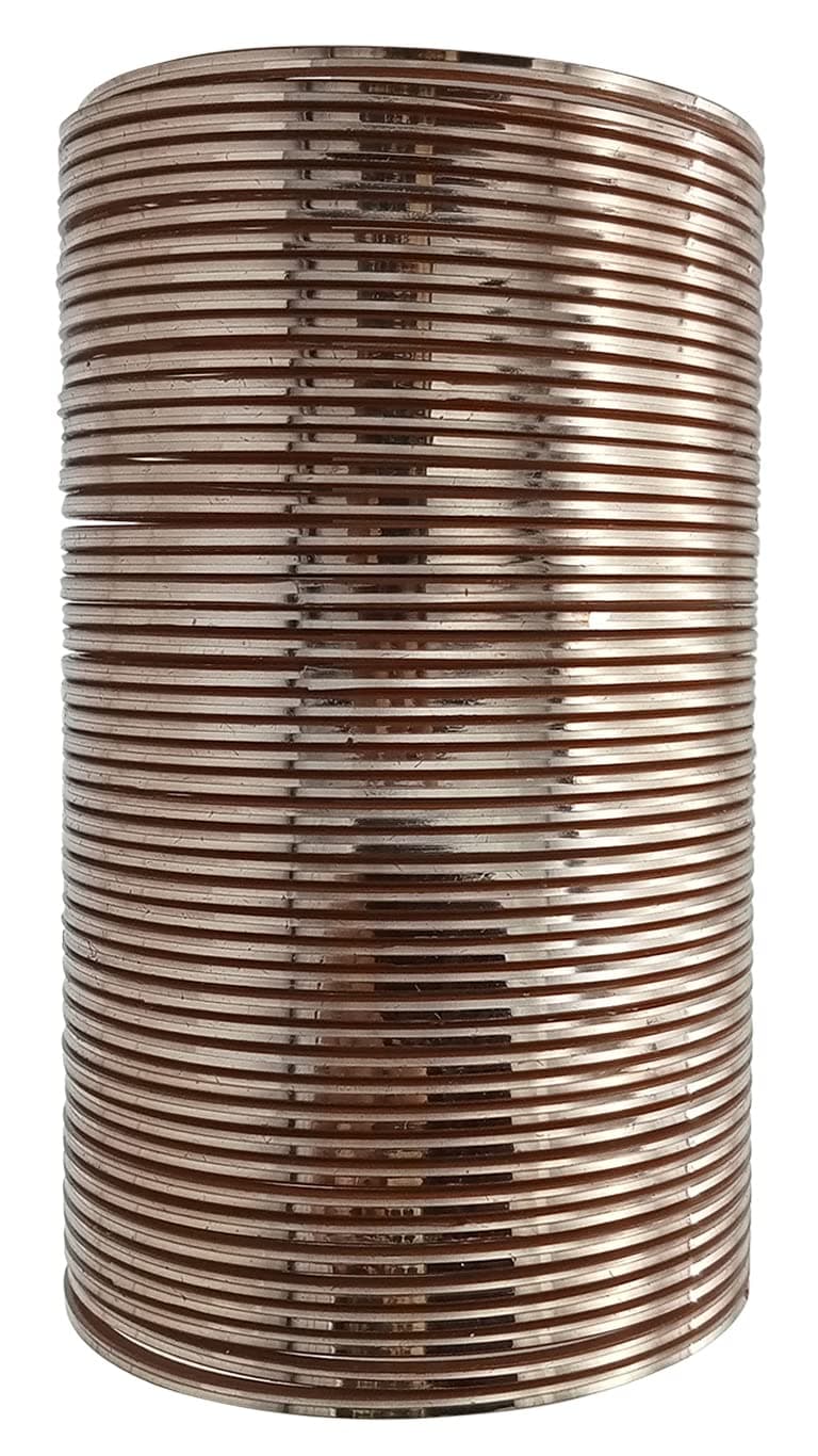 The Golden Cascade Shining Metal Bangles for Women & Girls | Plain Glossy Finish Chudi for Ladies | Function, Party, Wear, Wedding, Karwa Chauth Use Chudiyan (Pack of 48)