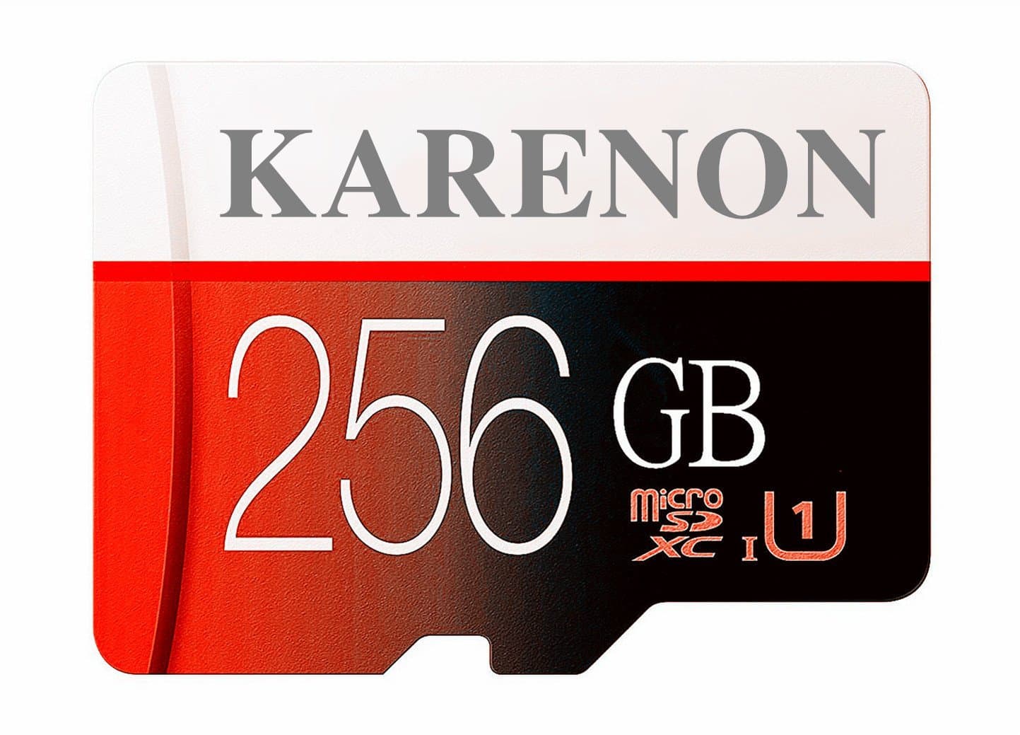 Karenon 256GB Micro SD SDXC Memory Card High Speed Class 10 with Micro SD Adapter(D49-KR256)