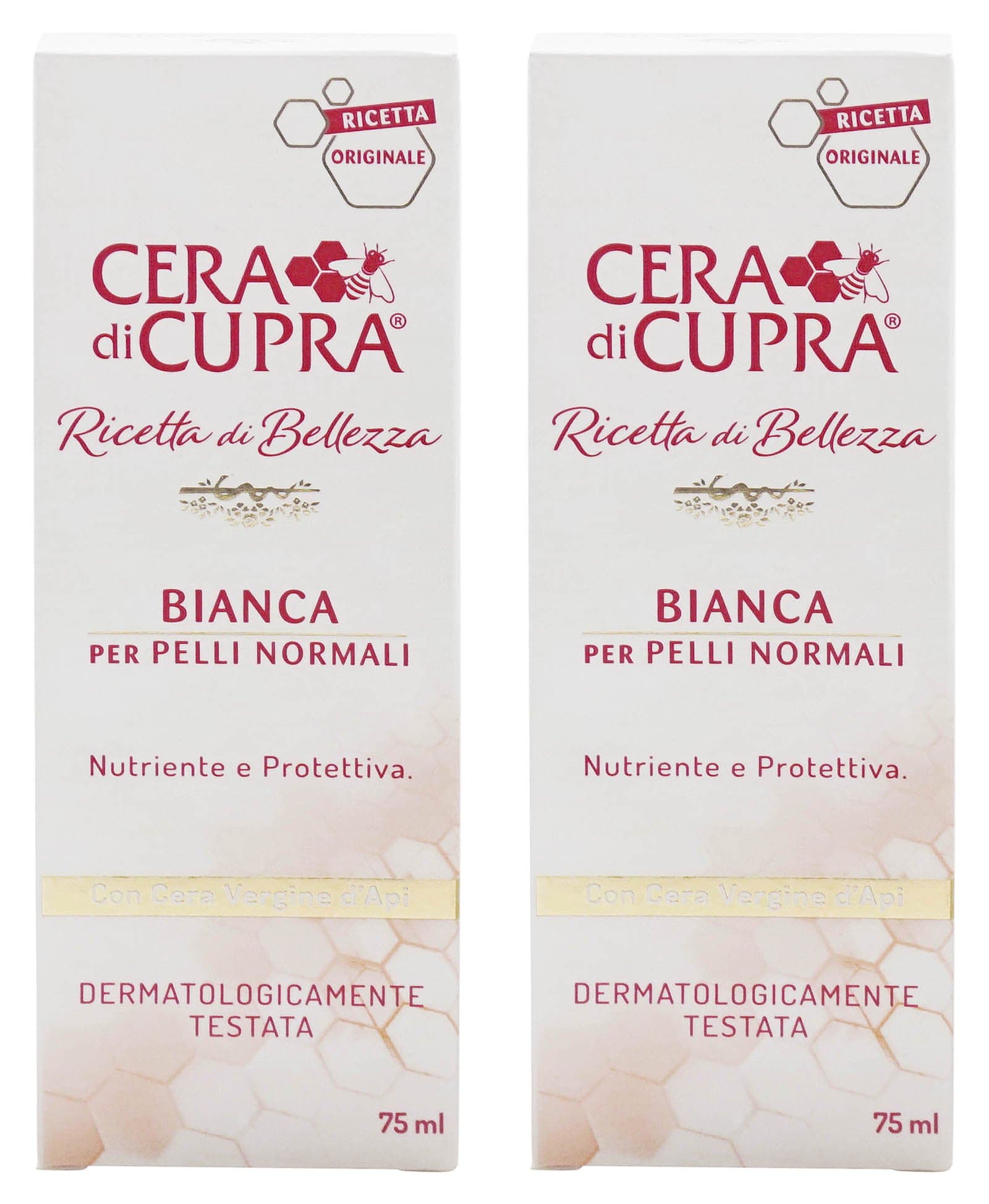 "Bianca per Pelli Normali" Cream for Normal Skin, Anti-age Formula - 2.5 Fluid Ounces (75ml) Tubes (Pack of 2) [ Italian Import ]