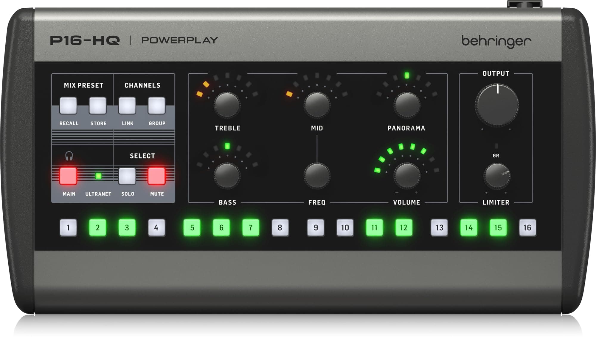 Behringer P16-HQ: Channel Mixer with D/A Conversion and Precise Tone Control