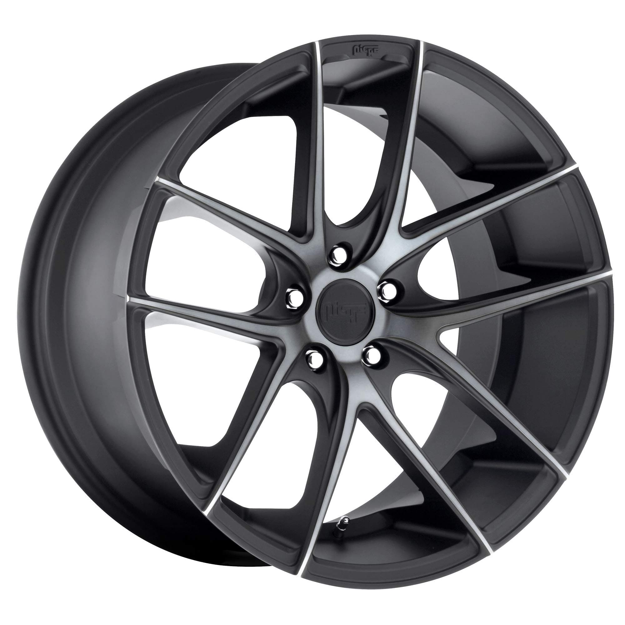 Niche Targa 19 Black Flake Wheel / Rim 5x130 with a 47mm Offset and a 71.6 Hub Bore. Partnumber M130198530+47