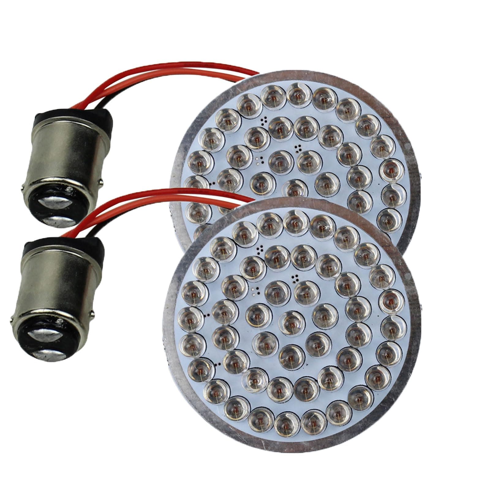 Dyna Motorcycle led brake signals 2'' Bullet Style led turn signal Light Kit Compatible for sportster street glide road king 1157 led Red