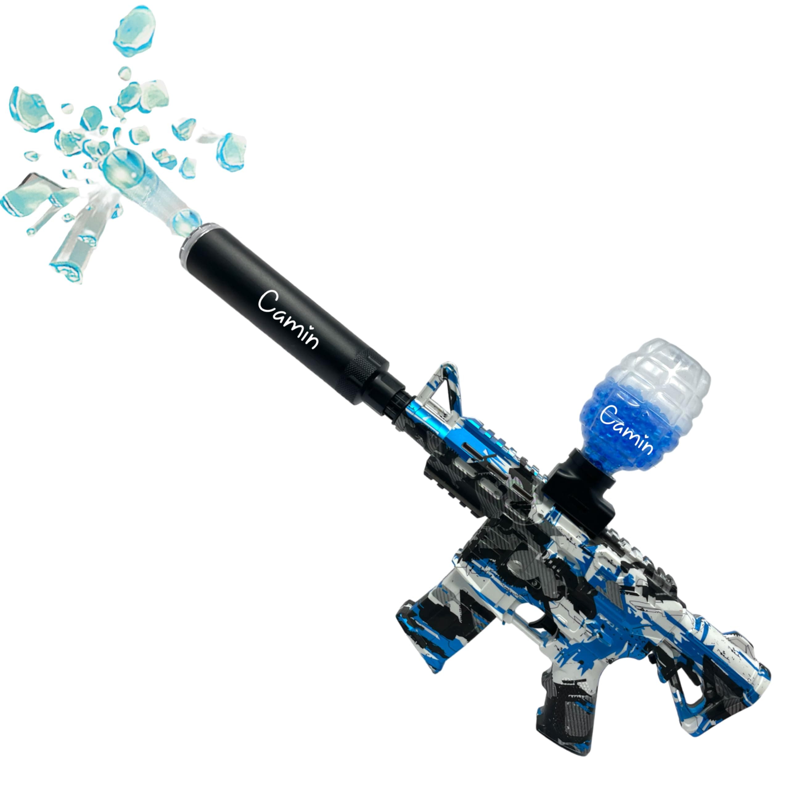 Camin Gel Blaster Gun | Automatic Ball Shooter | Safe & Non-Toxic | Fun Outdoor Toy for Adults | Electric Operated | Ideal Birthday & Return Gift (Scar-L, 5K Gel Balls)