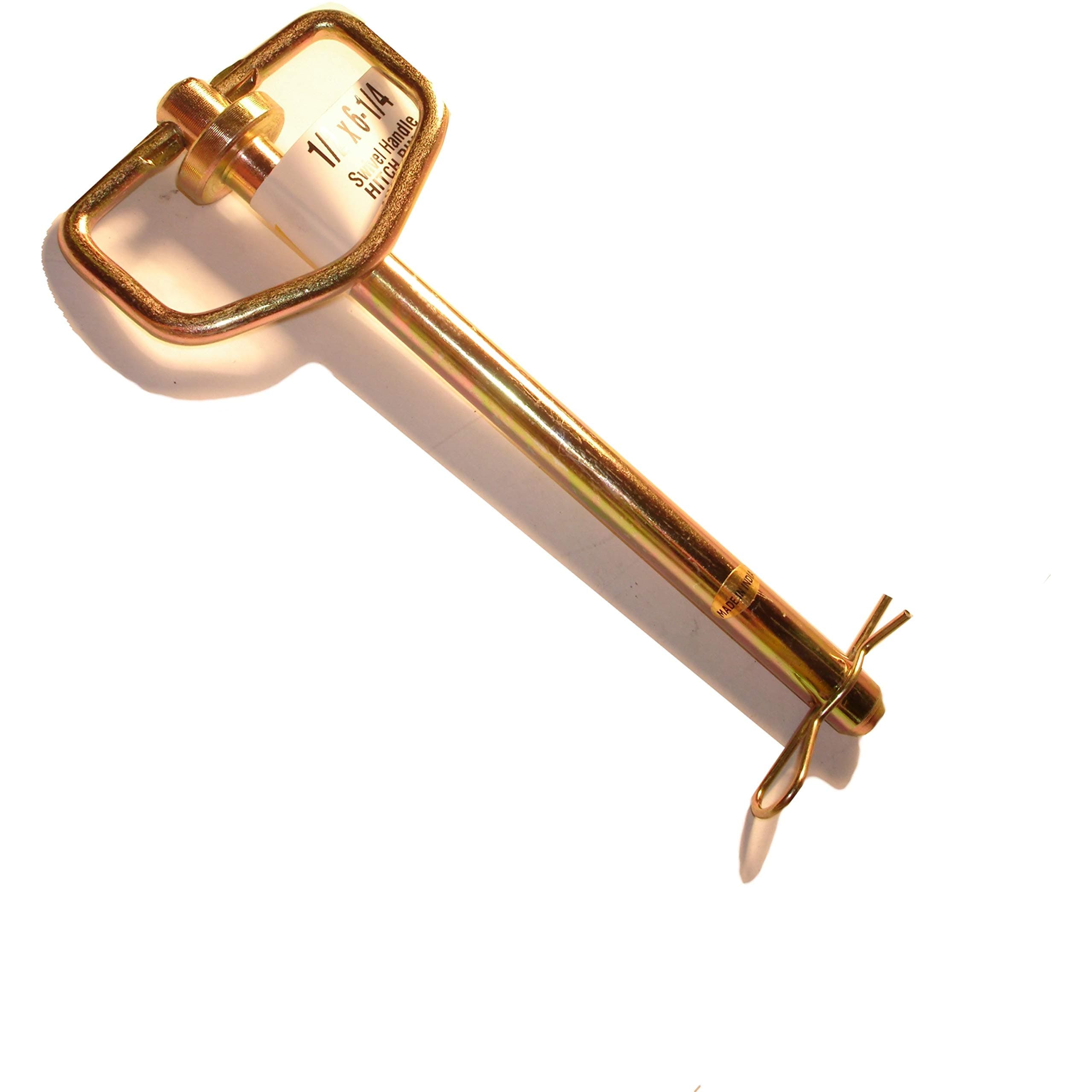 Hard to Find Fastener Swivel Handle Hitch Pin, Heavy Duty Heat Treated Corrosion Resistant Safety Hardware for Securing Tractor Trailers, 1/2 x 6-1/4-Inch