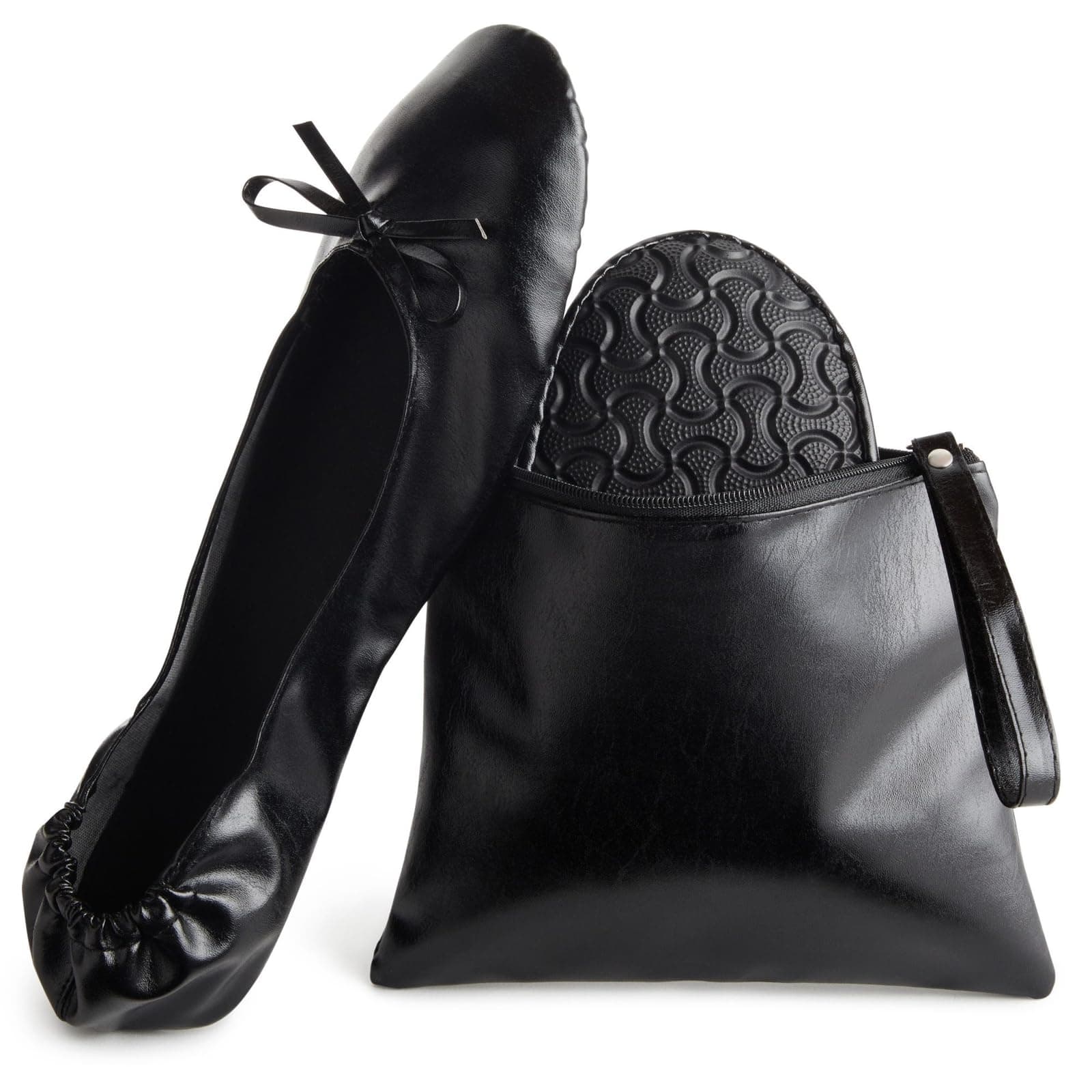 Foldable Ballet Flats - Women's Portable Ballerina Roll up Shoes