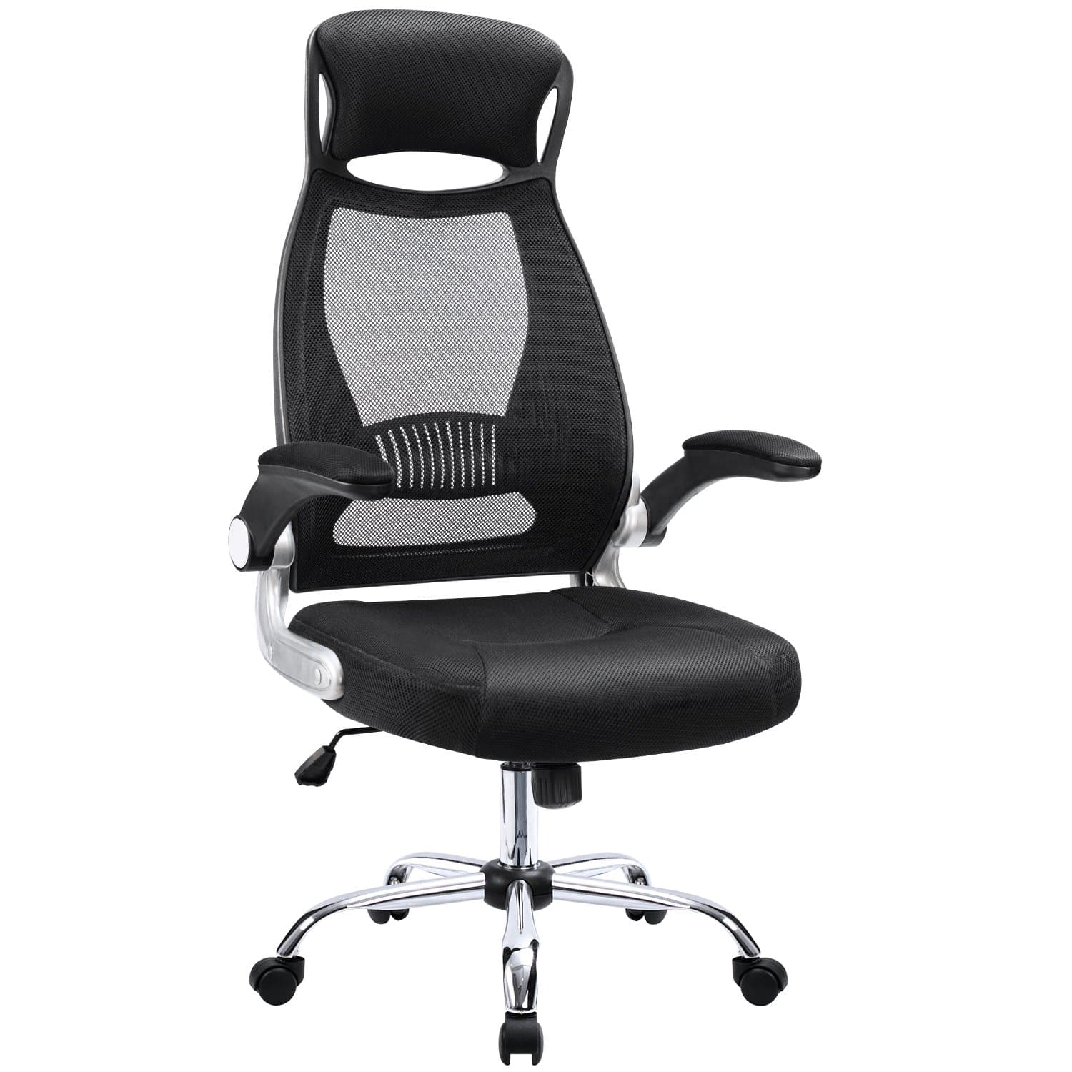 Furmax High Back Office Desk Chair with Adjustable Armrest,Computer Swivel Rolling Chair with Ergonomic Headrest(Mesh)