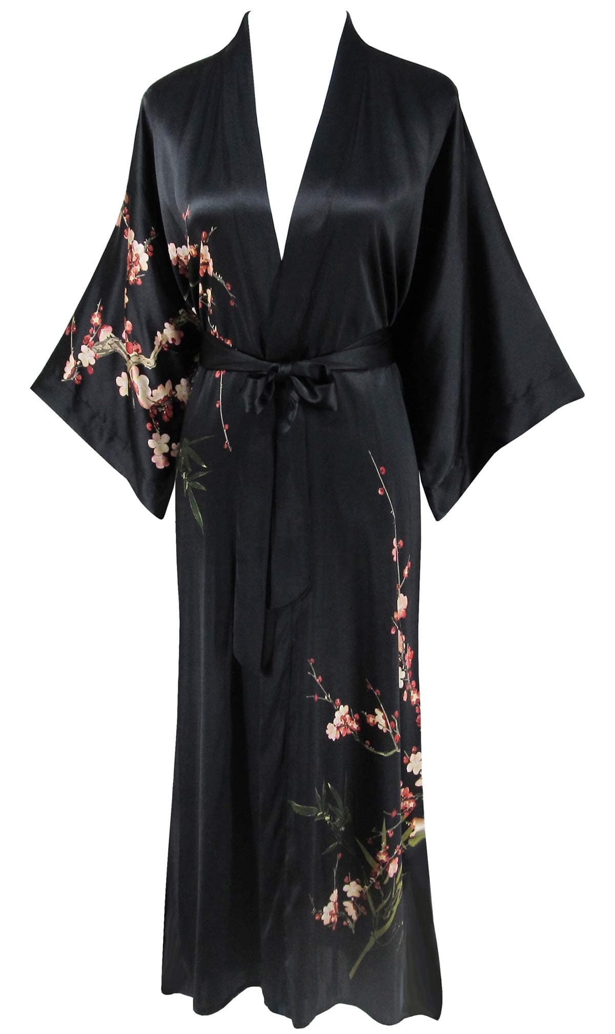 Women's 100% Silk Kimono Long Robe - Classic Colors and Prints