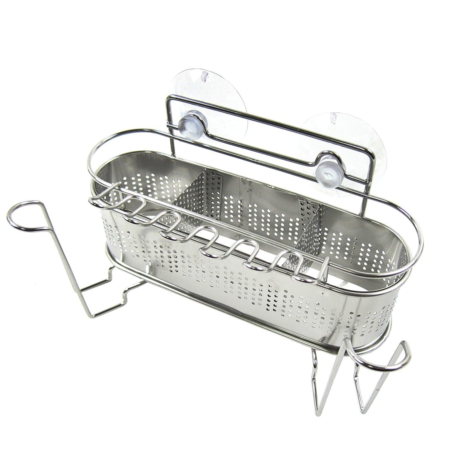 Living Core Stainless Steel Wire Toothbrush & Toothpaste Suction Cup Holder Bathroom Storage Silver