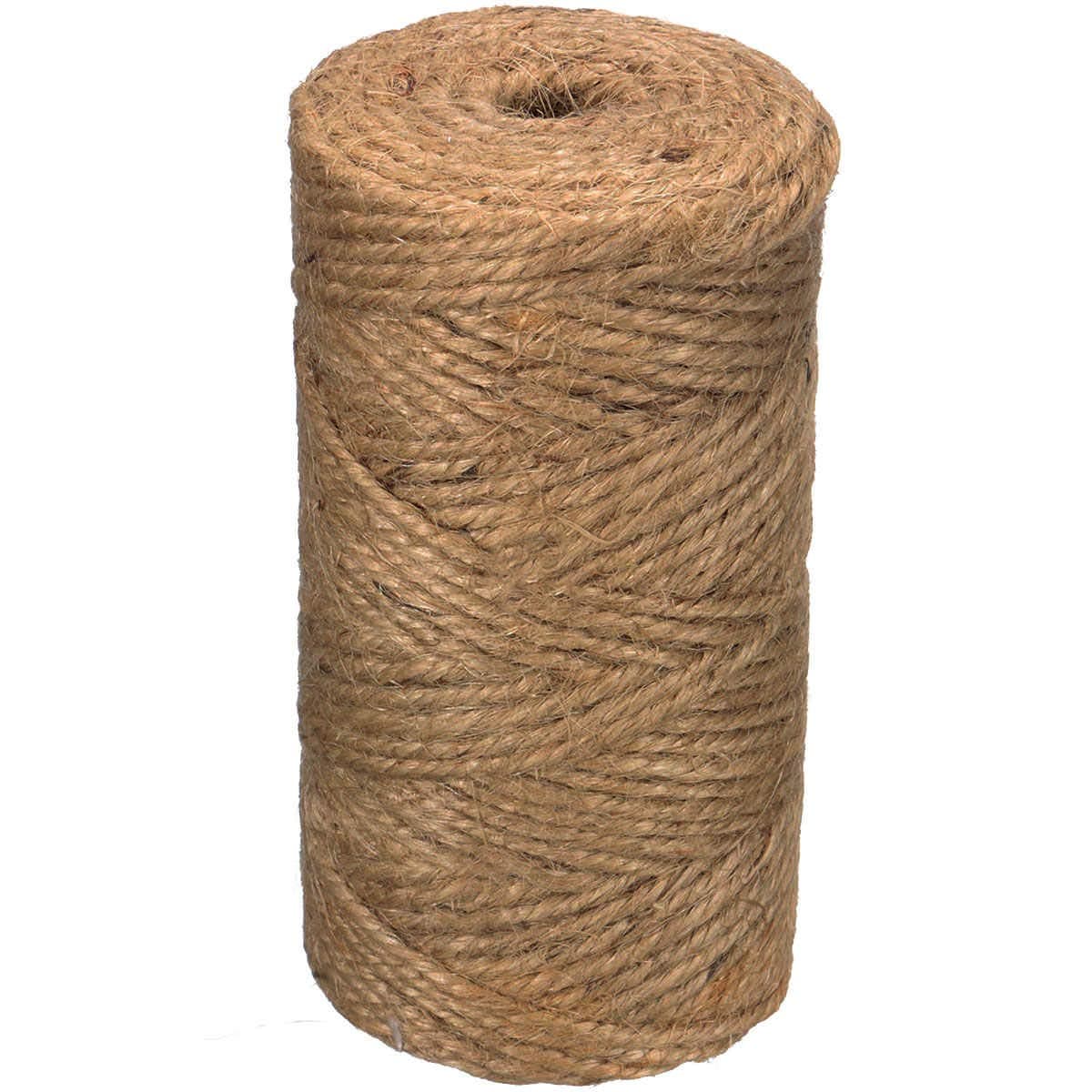 Awefrank Natural Jute Twine 328 Feet Rustic Jute Rope for Arts and Crafts, Gift Wrapping, Packing, Christmas Decoration and Gardening Applications