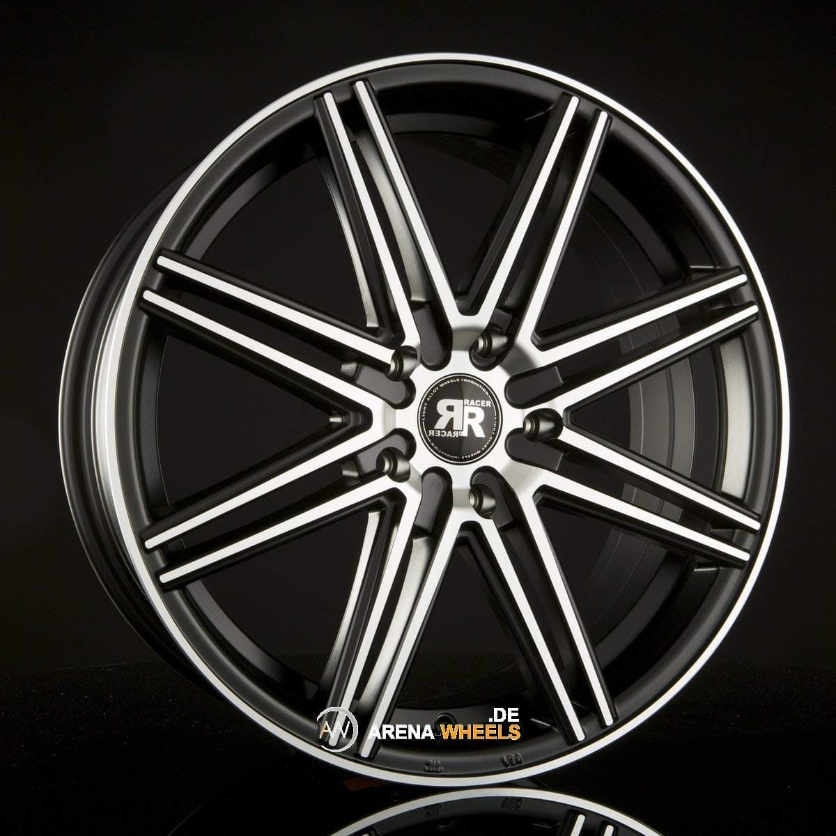 RACER CROSS Black Machined Face 7x17 ET35 5x108 Hub Bore 73.1 Alloy Rims