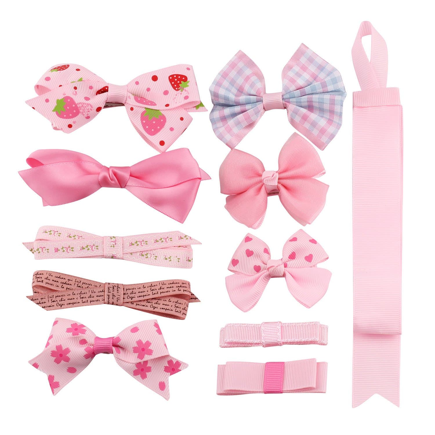 KOONY Baby Girls Kids Hair Bow Clips Barrettes With Boutique Hair Bows Holder