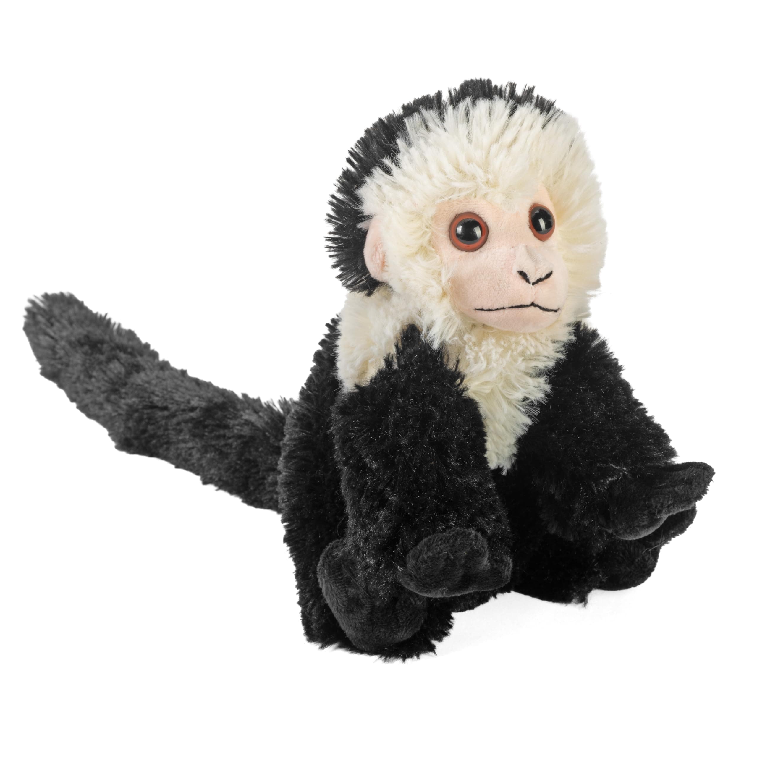 WILD REPUBLIC Capuchin Plush, Stuffed Animal, Plush Toy, Gifts for Kids, Cuddlekins 8 Inches, Black, White