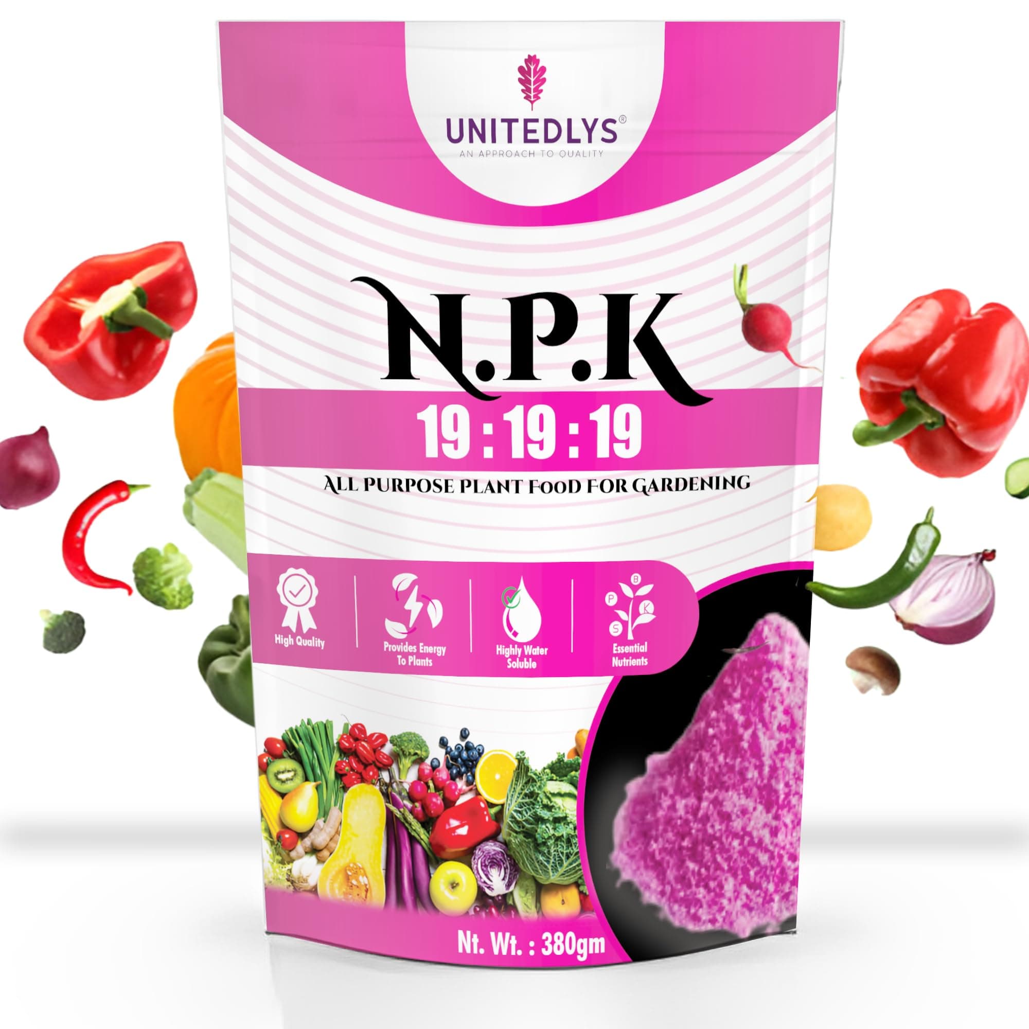 Npk 19 19 19 Fertilizer For Plants And Gardening Complete Plant Food, Growth Boost And Flowering,380 Grams