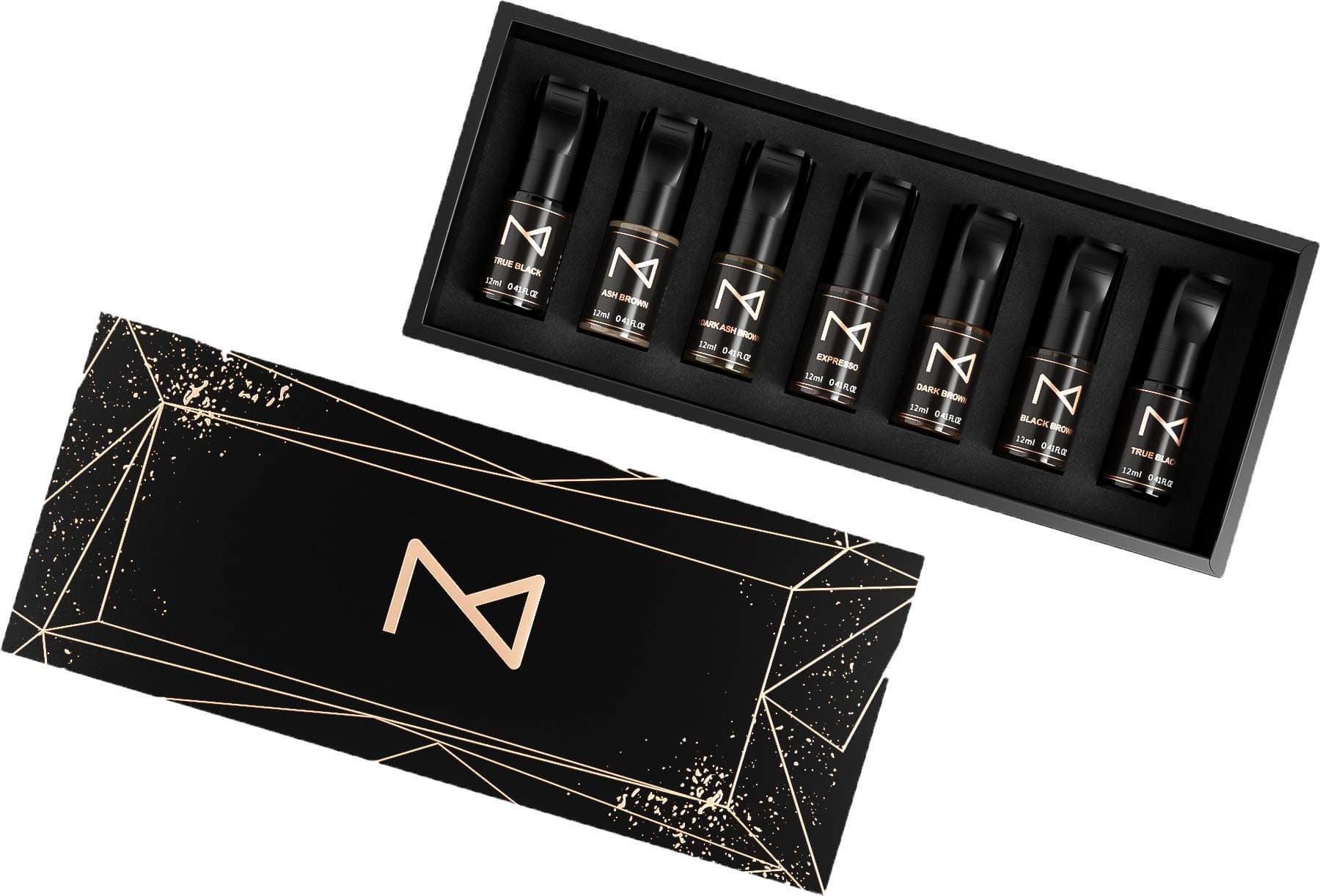 M | Cosmetic Medical Grade Liquid Pigment Ink Set – Set of 7 Colors | for Machine Use | Professional Pigment Set for Ombre Powder Brows & Microblading Eyebrows | for Professionals ONLY