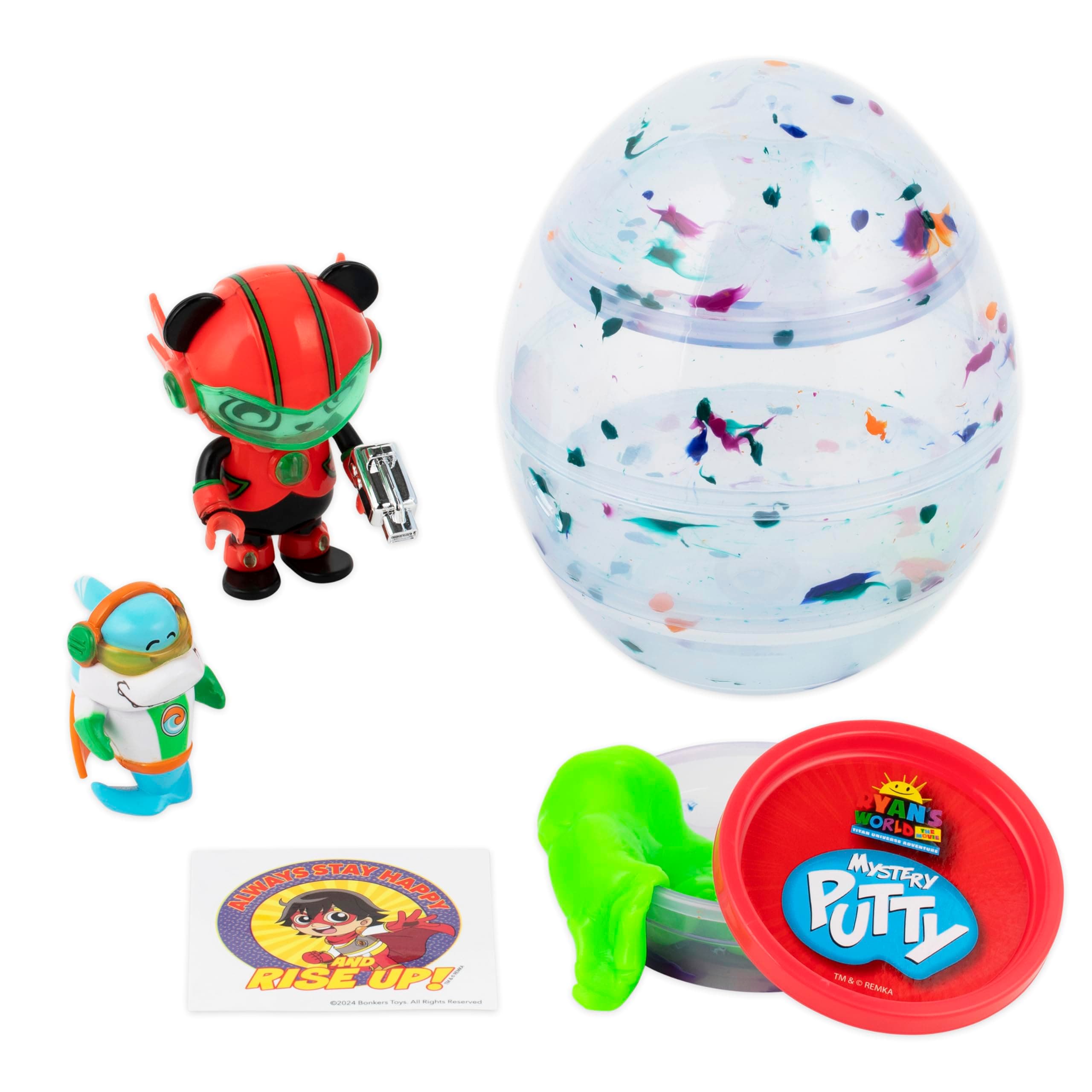 Mini Mystery Egg, Includes 4 Surprise Toys Inside, Official Ryan's World Toys for Boys & Girls 3+