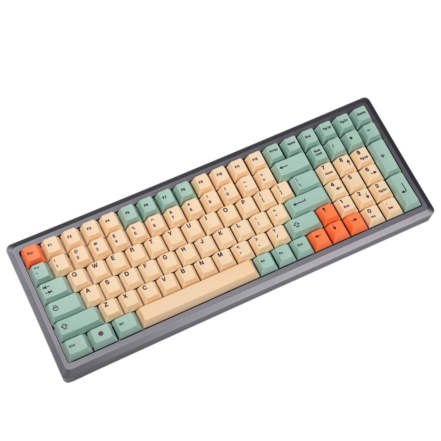 YMDK Hami Melon DYE-Sublimated PBT KEYCAP Set for MX Mechanical Keyboard 104 87 61 Filco YMD96 KBD75 FC980M Minila (Only Keycap)