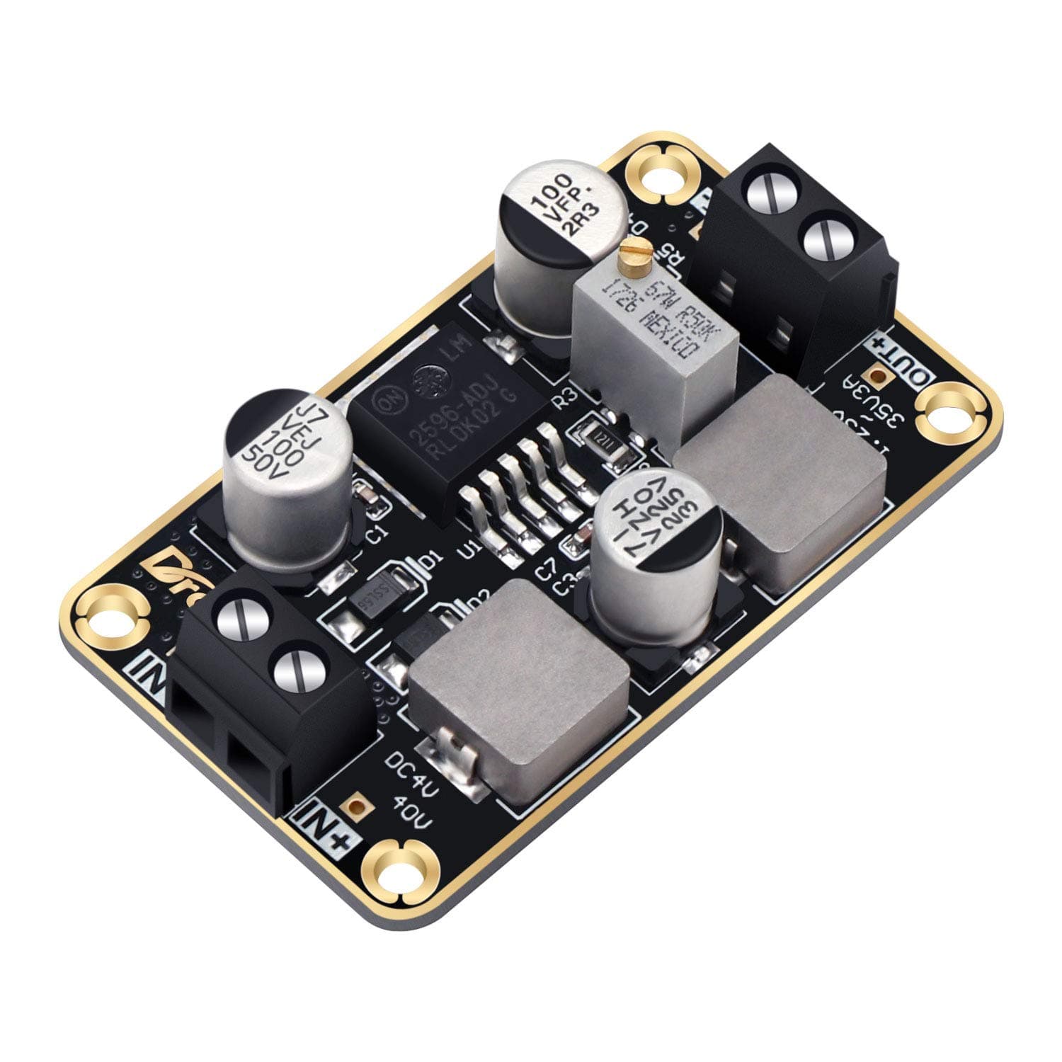 DROK 12v to 5v Buck Converter, LM2596 Adjustable DC Voltage Regulator 4-40V 24V Step-Down to 1.23-37V 12V Volt Reducer Board 3A Power Supply Transformer Module