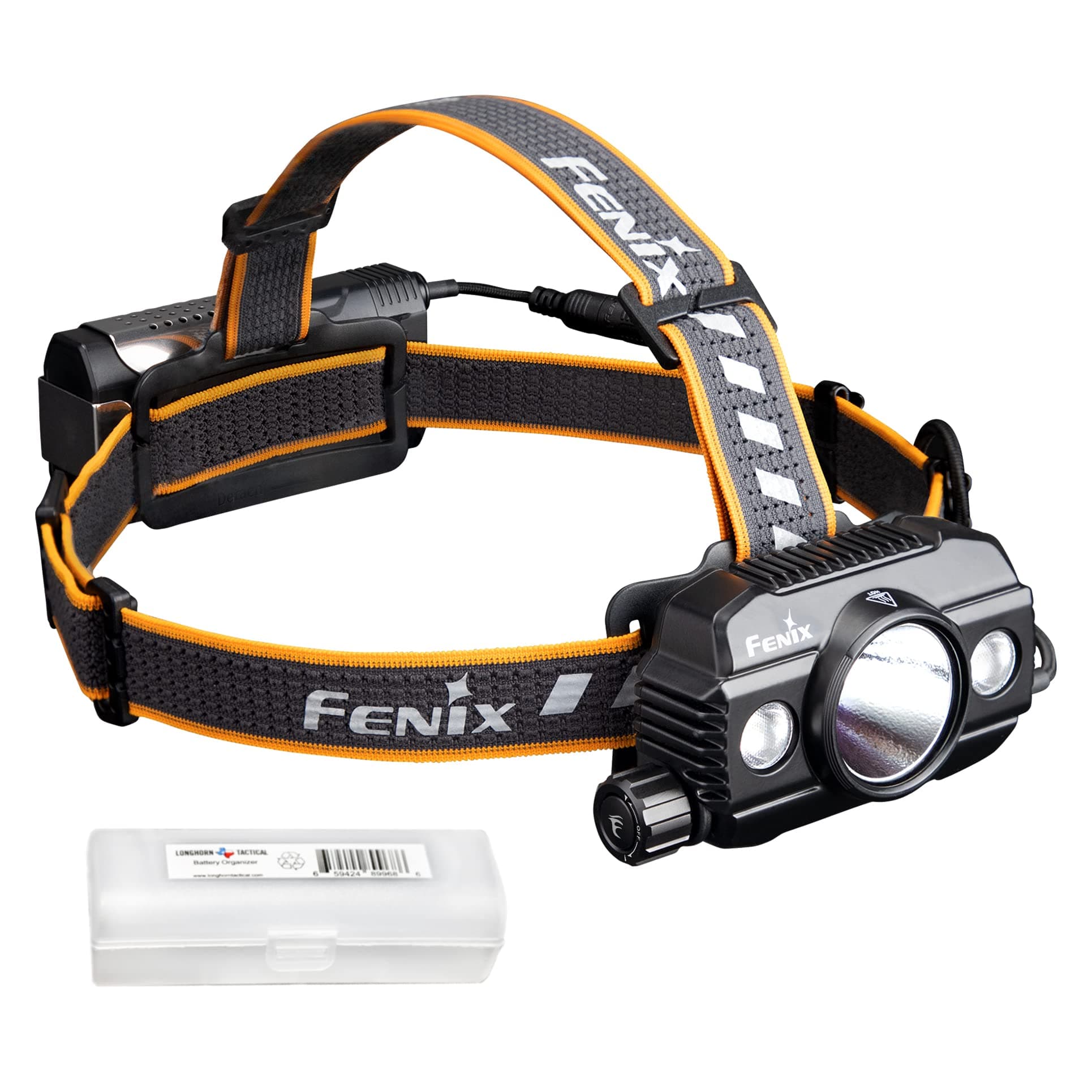 HP30R v2.0 Headlamp, 3000 Lumen Rechargeable Heavy-Duty with Spotlight & Floodlight, Detachable Power Pack and LumenTac Organizer, Black
