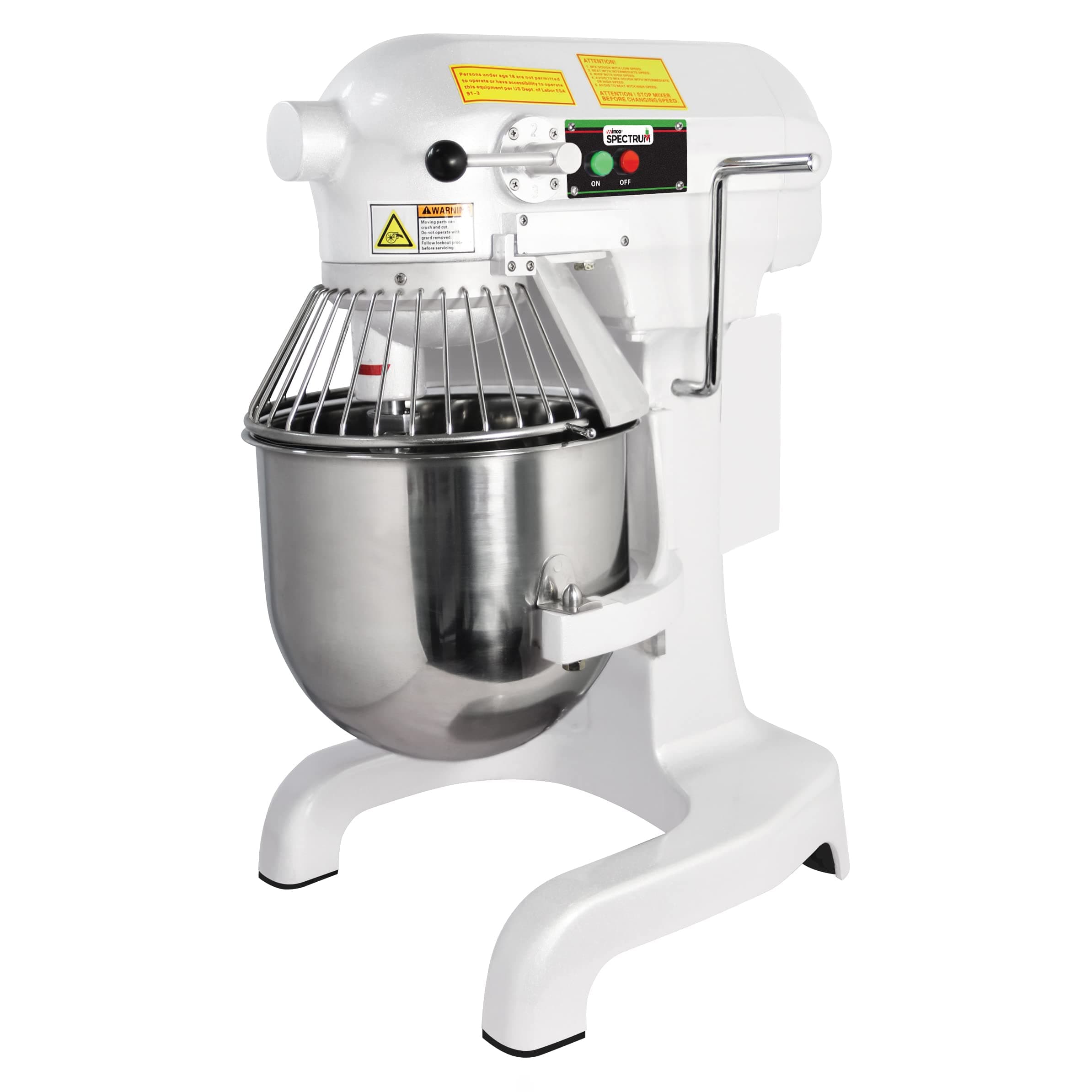 Winco Commercial-Grade Planetary Mixer, 10 Liter,White