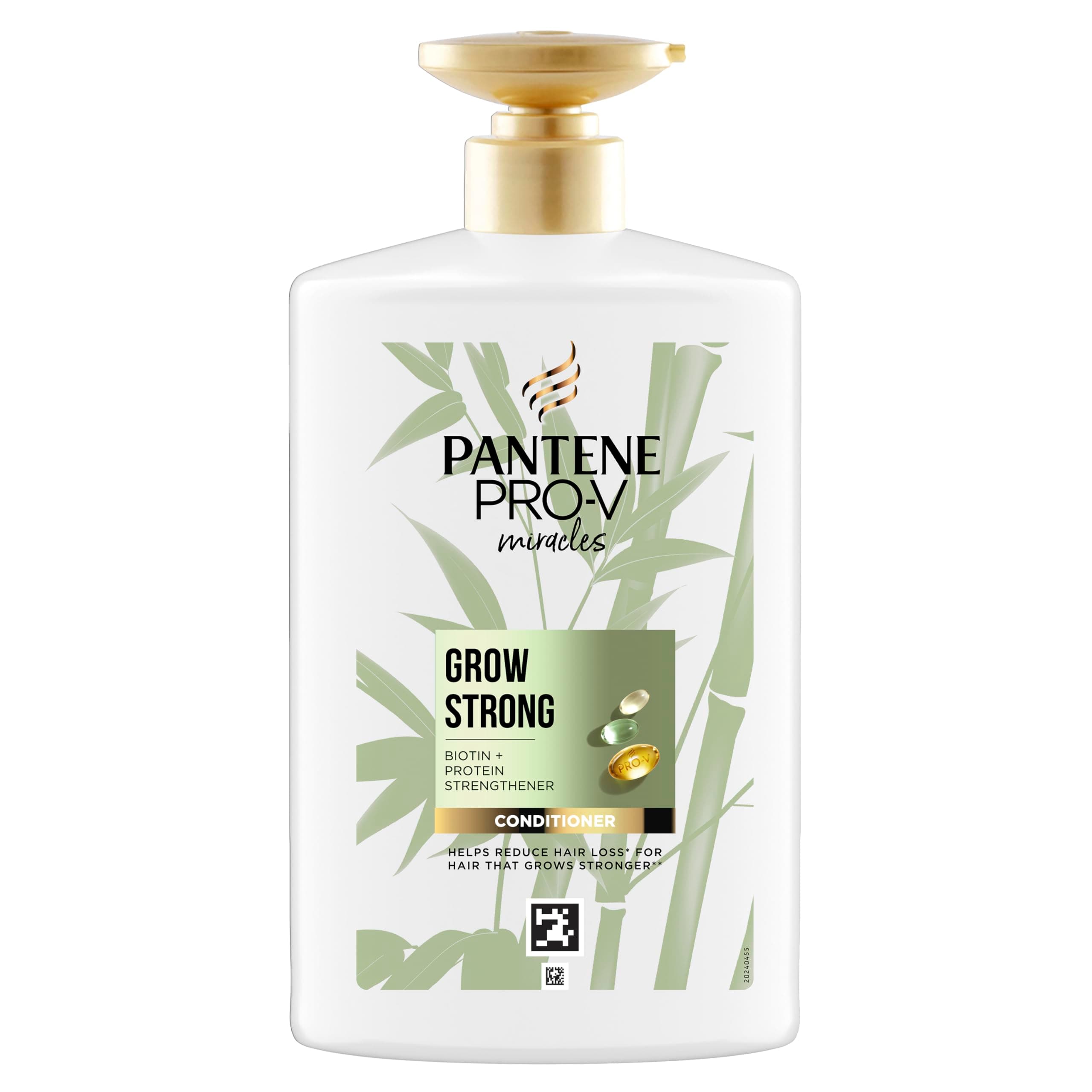 Grow Strong Conditioner with Biotin and Bamboo, 1l. Helps Promote Hair Growth and Reduce Hair Loss, for Dry Damaged Hair