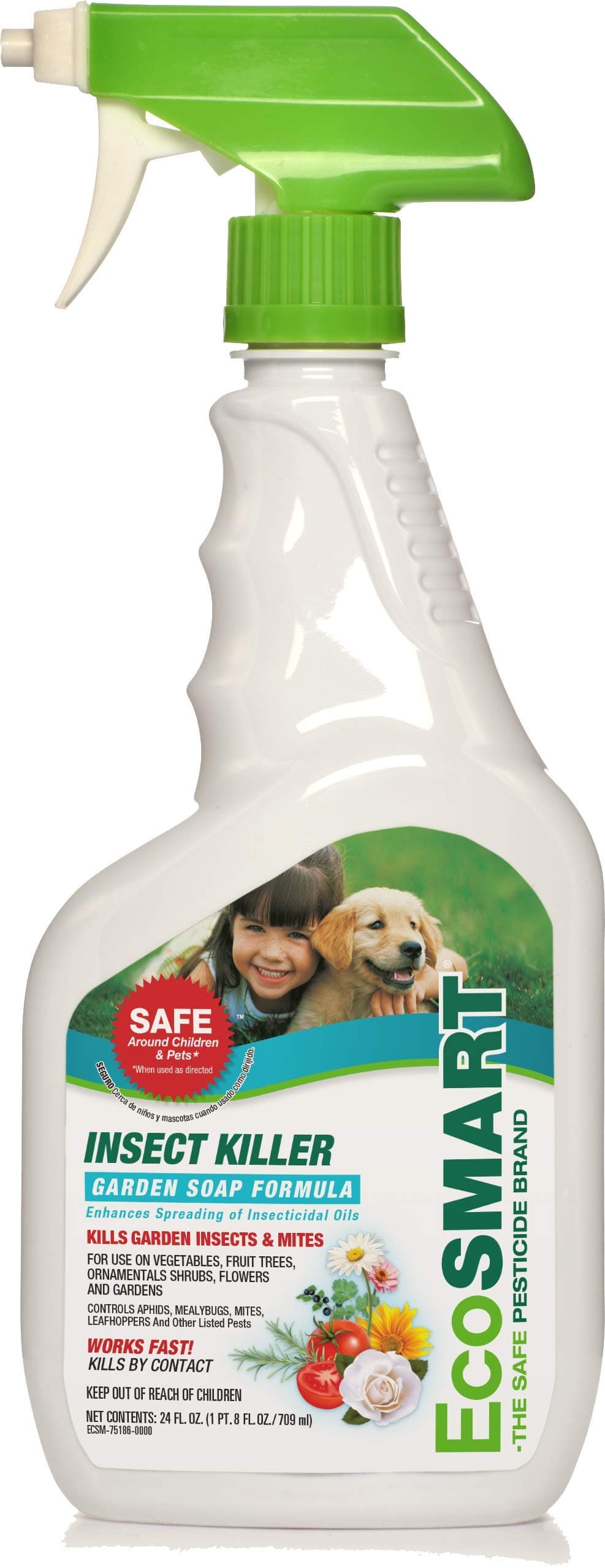 EcoSmartBotanical Garden Insect Killer, Non-Toxic Garden Soap Formula, 24 Ounce Ready-to-Spray Bottle