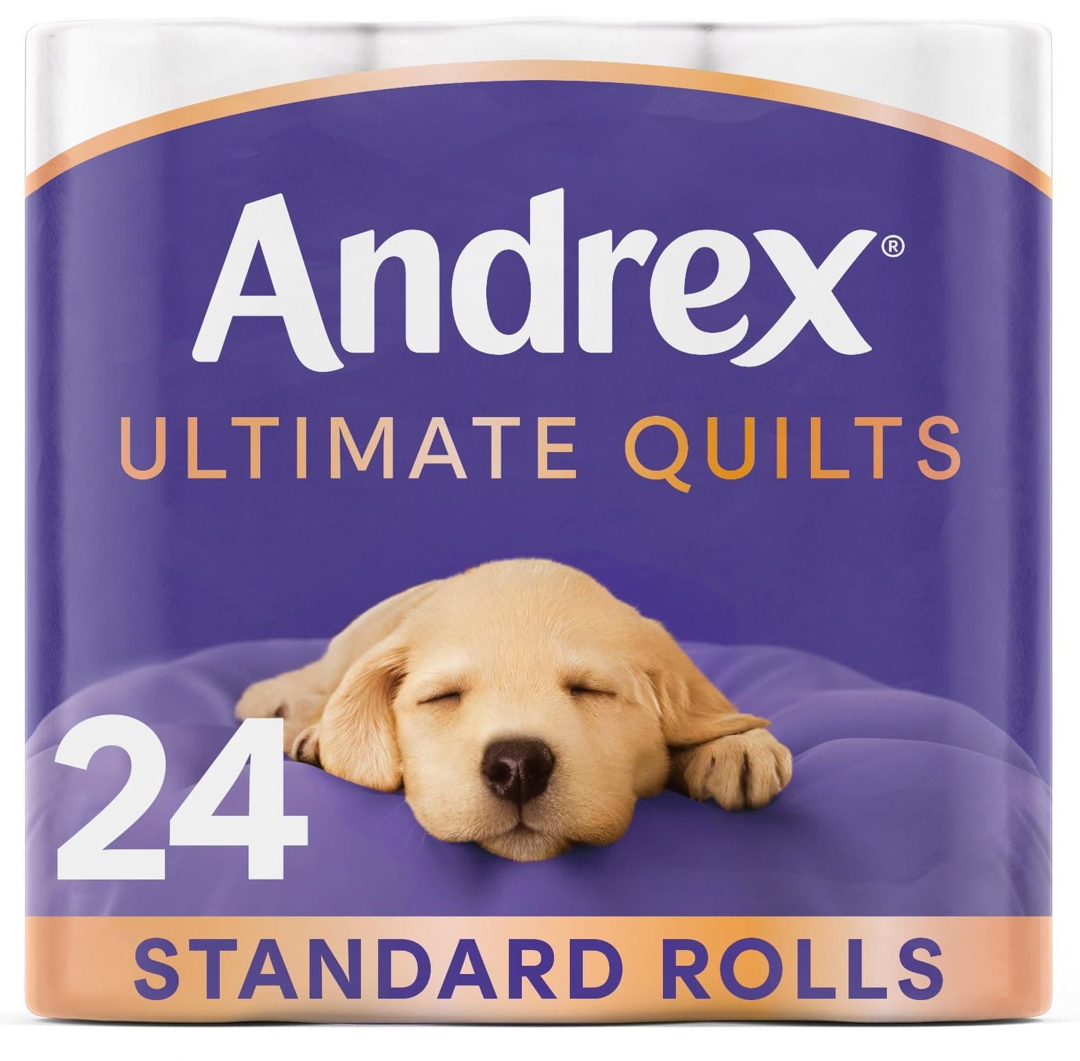 Ultimate Quilts Toilet Tissue 24 Standard Rolls, Air Pocket Technology for Soft, Thick Sheets (Previously Andrex Supreme Quilts) - 24 Toilet Rolls