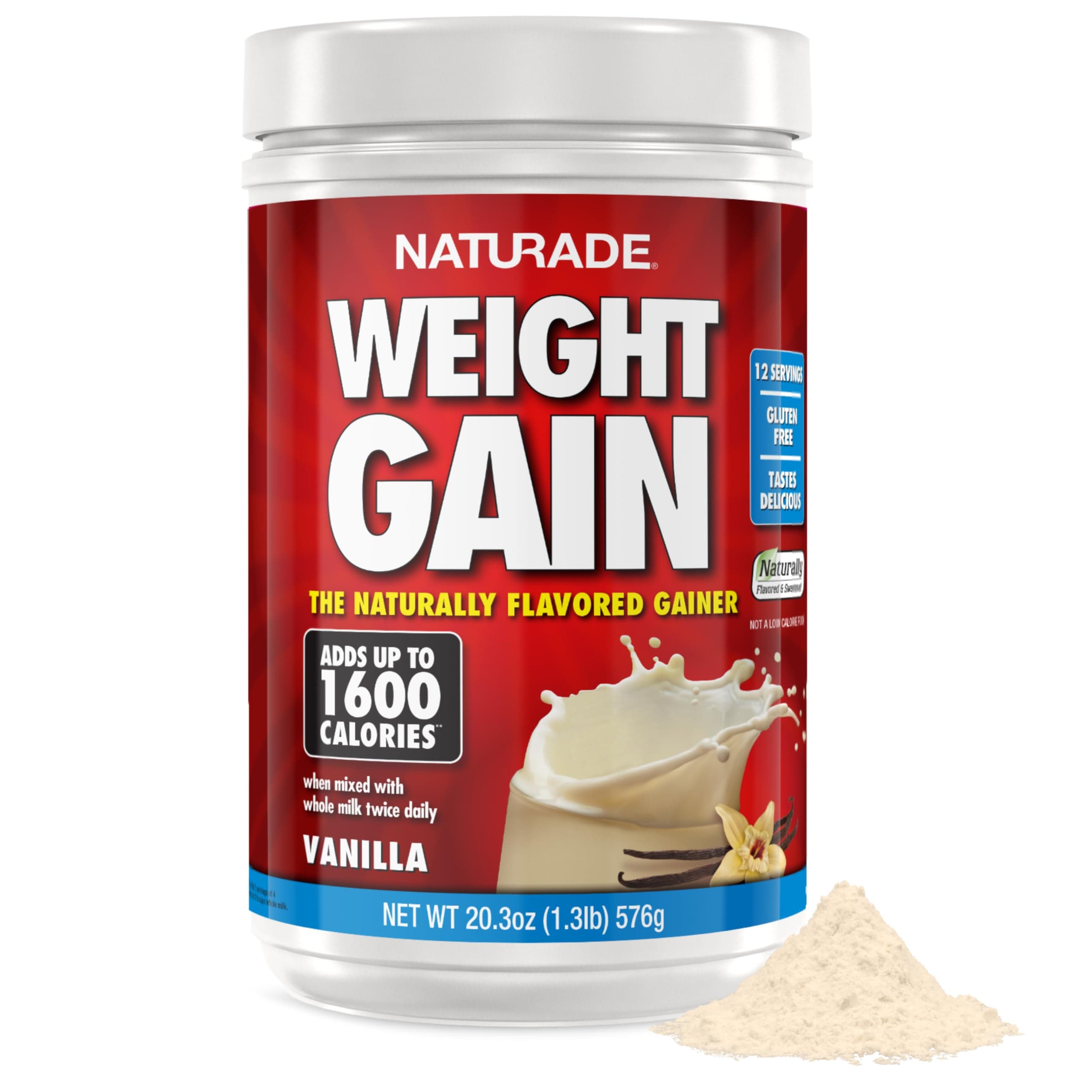 Naturade Weight Gain Instant Nutrition Drink Mix (Vanilla, 20.3oz)