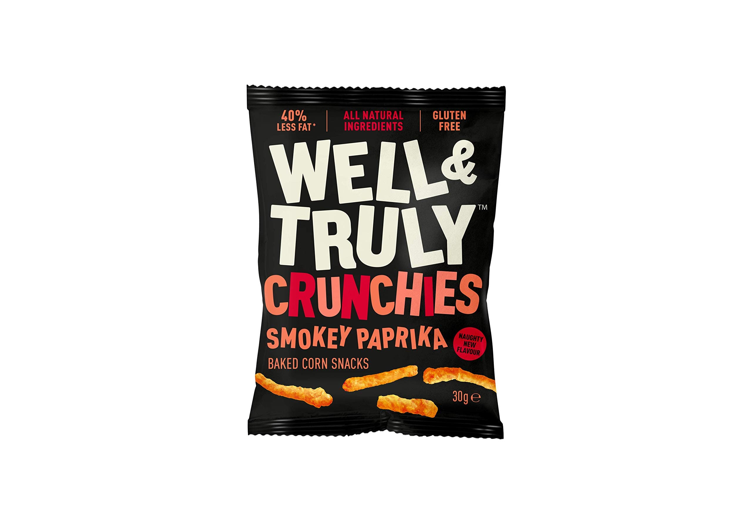 Well&Truly Smokey Paprika Crunchy Snacks, 16 x 30 g